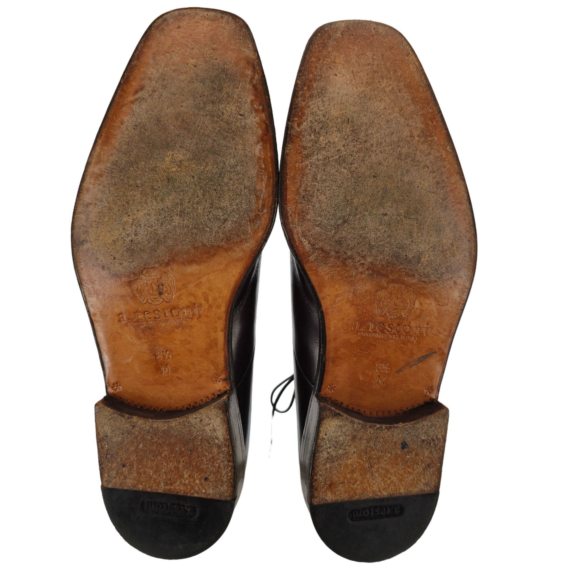 Testoni A. Testoni Italy Mens 8.5 Brown Leather Dress Shoes Oxfords Size US 8.5 / EU 41-42 - 3 Thumbnail