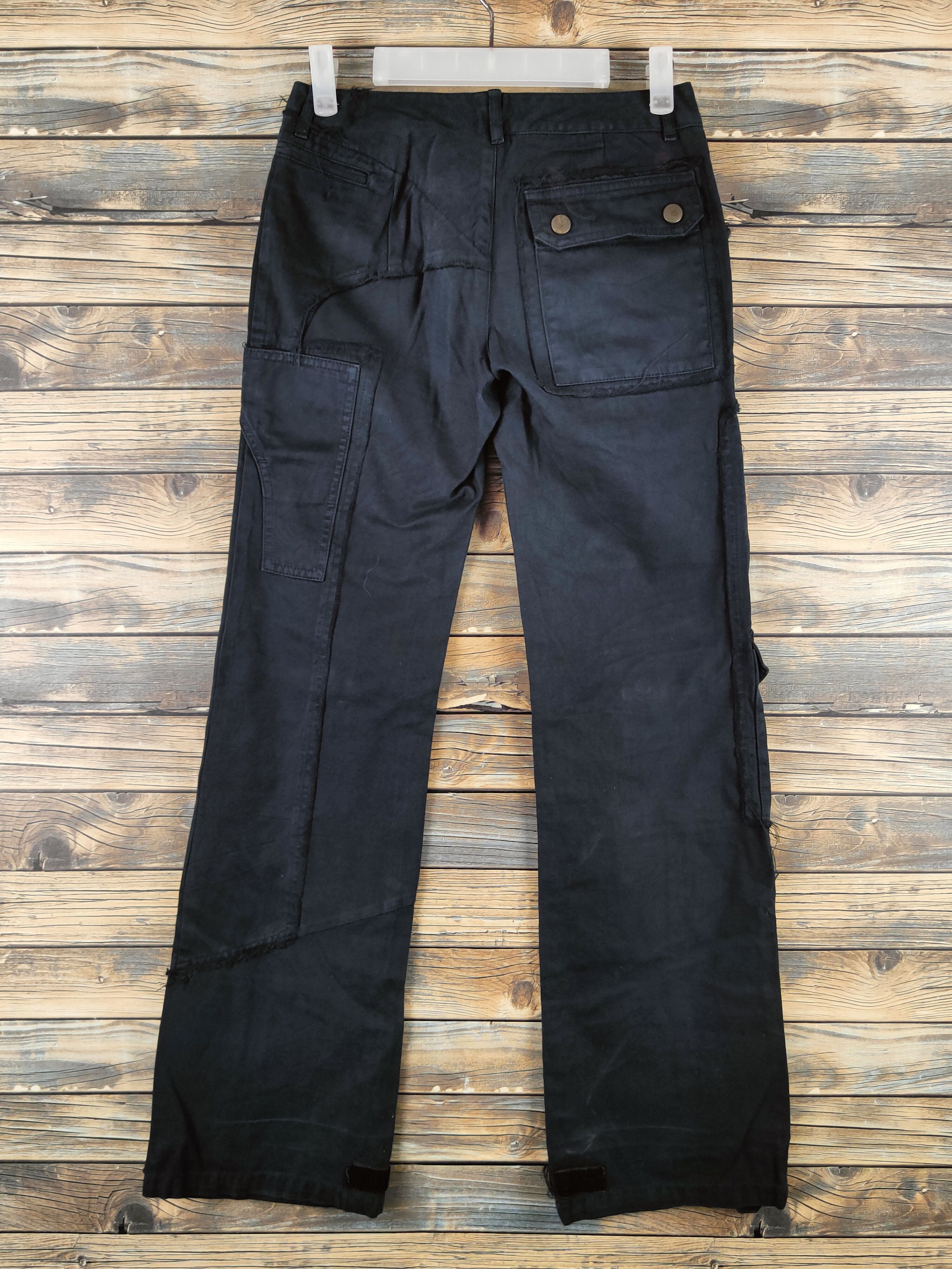 Japanese Brand DL Masculo Black Multipocket Cargo Pants #46-364 Size 26" / US 2 / IT 38 - 7 Thumbnail