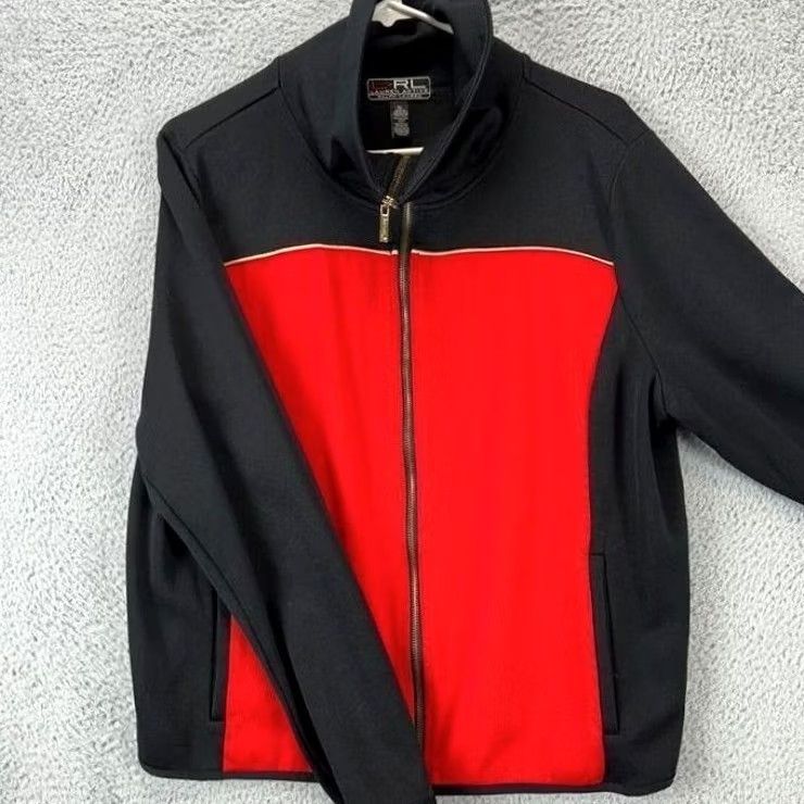 Ralph Lauren Ralph Lauren L-RL Lauren Active Jacket Womens XL Black Red Full Zip Performance Jacket Size XL / US 12-14 / IT 48-50 - 2 Thumbnail