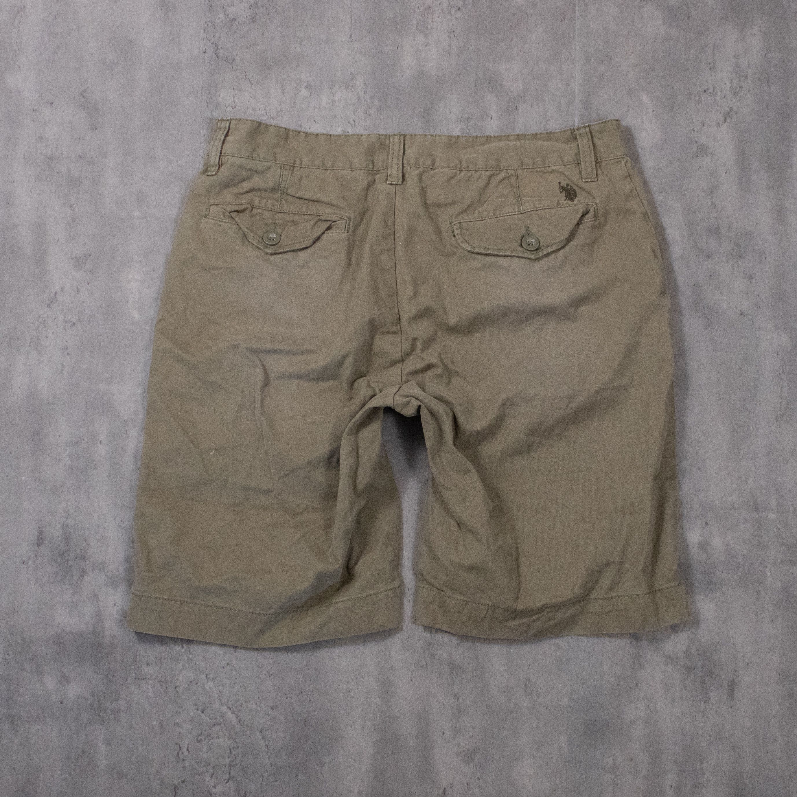 U.S. Polo Assn. Y2K 2000's USPA U.S. Polo Assn Sage Green Baggy Relax Shorts Size US 34 / EU 50 - 6 Thumbnail