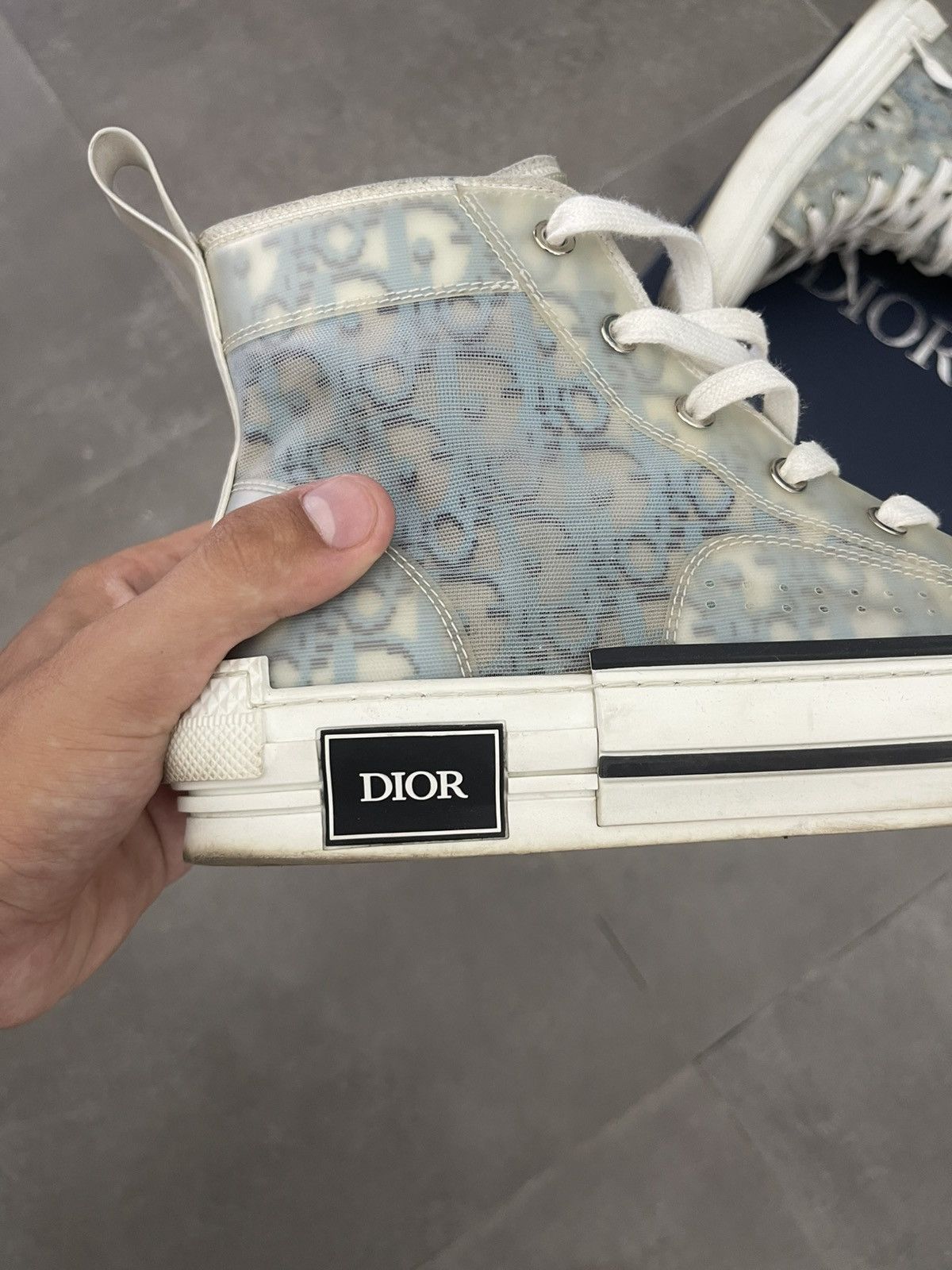 Dior Dior B23 High-Top Oblique Blu Taglia 42 Authentic Size US 8 / EU 41 - 3 Thumbnail