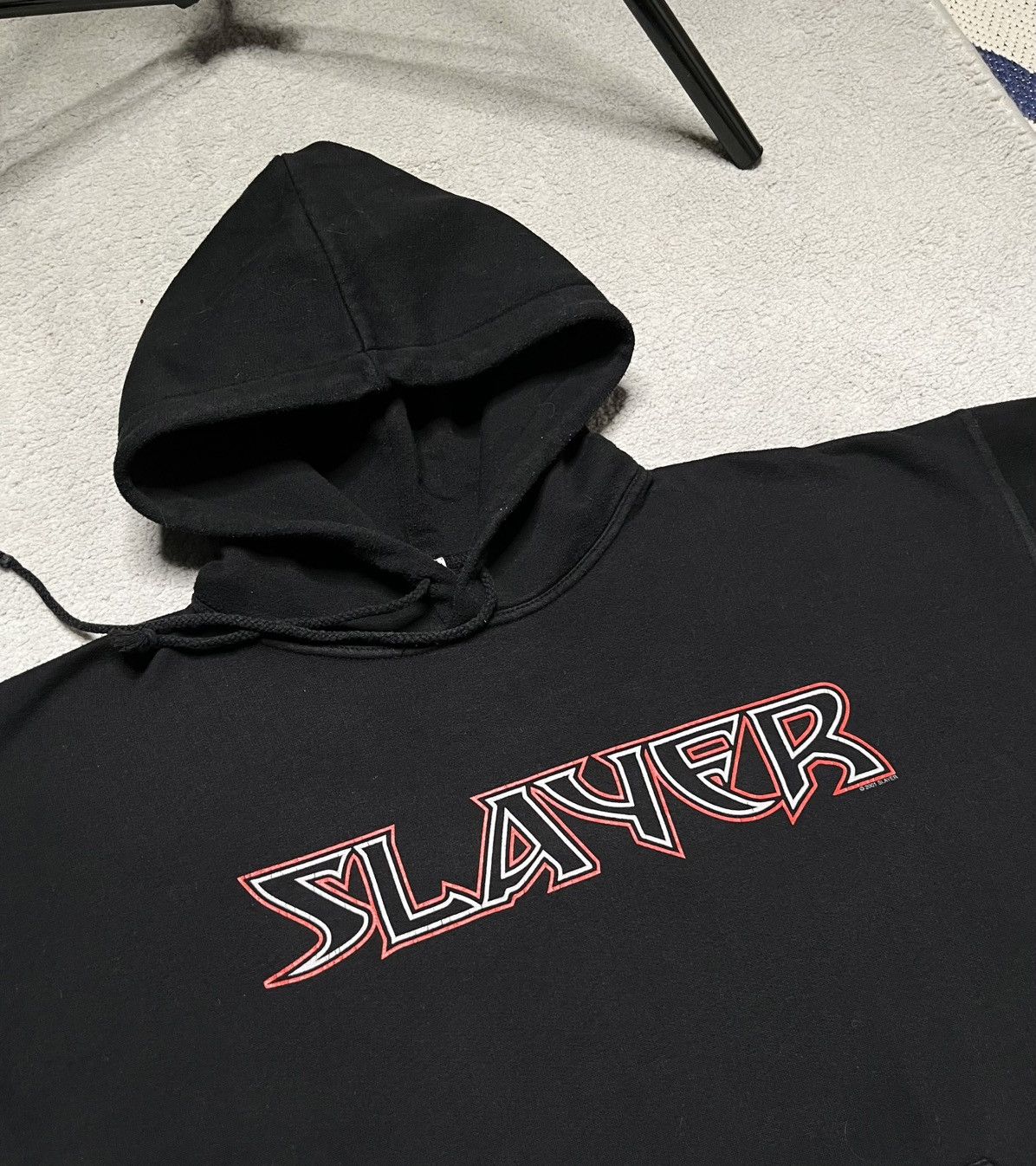 Band Tees Vintage Black Sweatshirt Hoodie Band Merch Print Slayer 2001 Size US XL / EU 56 / 4 - 3 Thumbnail