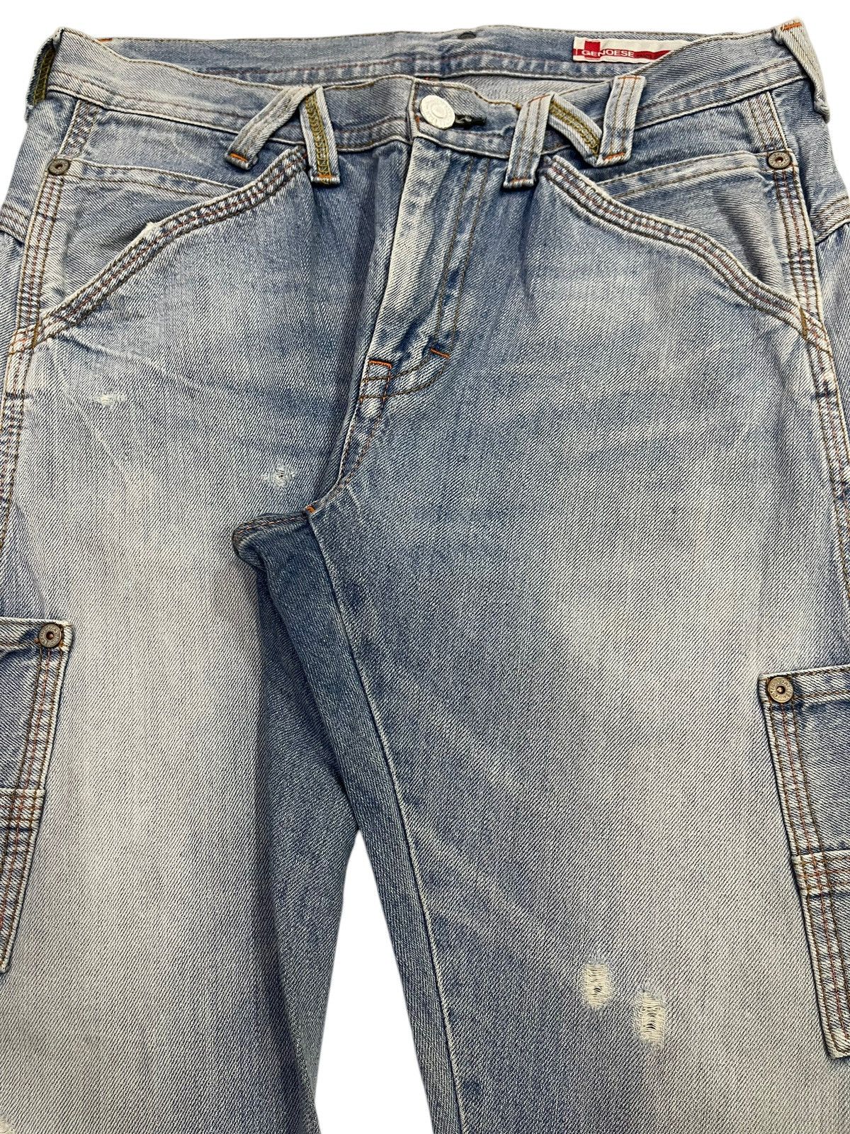 14th Addiction Vintage Japanese Brand Genoese Faded Wash Style Loose Jeans Size US 32 / EU 48 - 4 Thumbnail