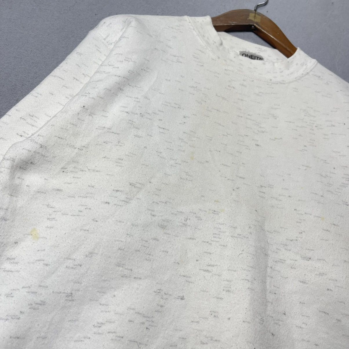 Vintage Vintage Oneita Speckled Blank Sweatshirt USA Size US M / EU 48-50 / 2 - 3 Thumbnail