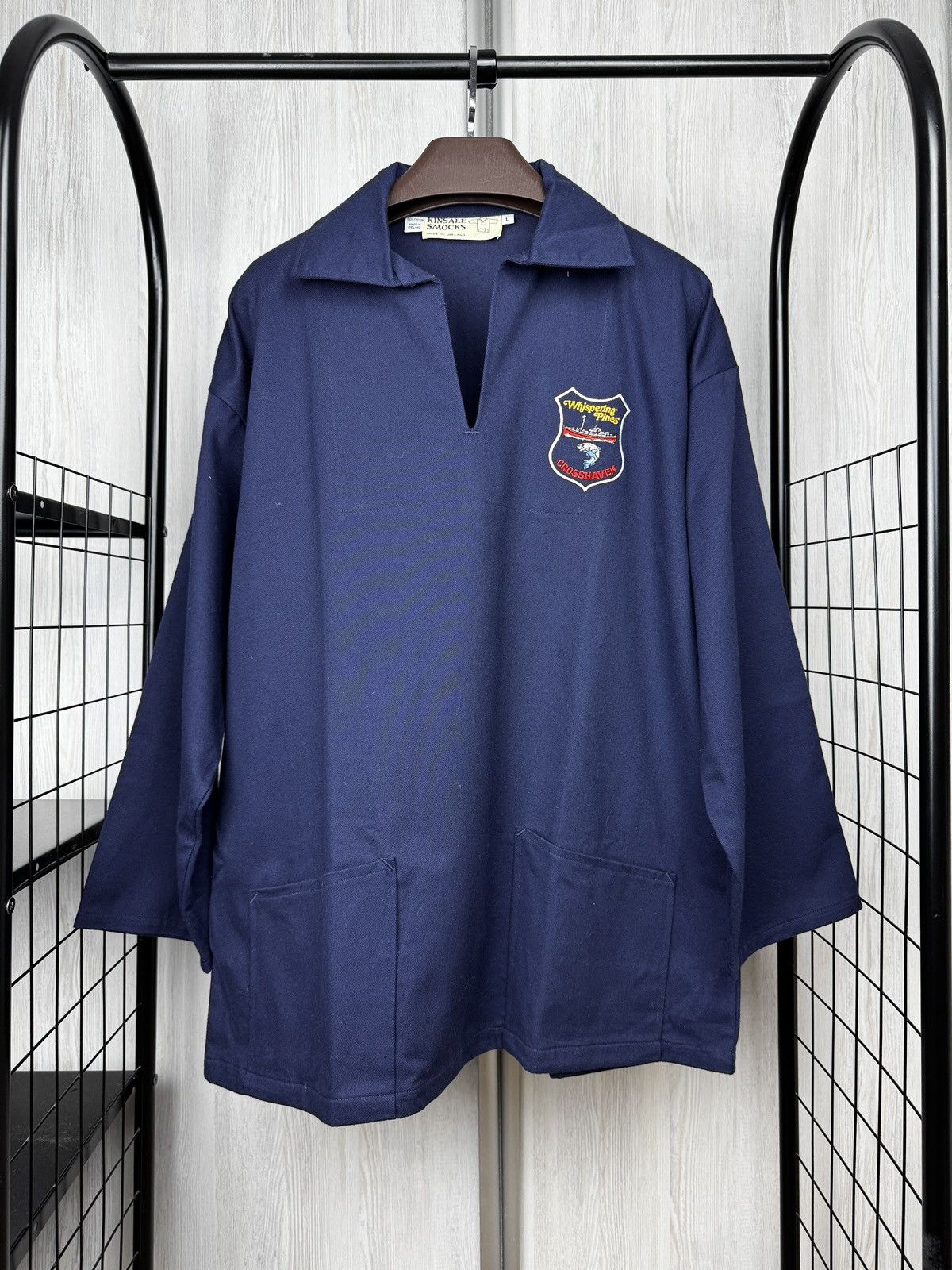 Other Vintage 70s 80s Kinsale Smocks Pullover Twill Fisherman Blue Size US L / EU 52-54 / 3 - 2 Thumbnail