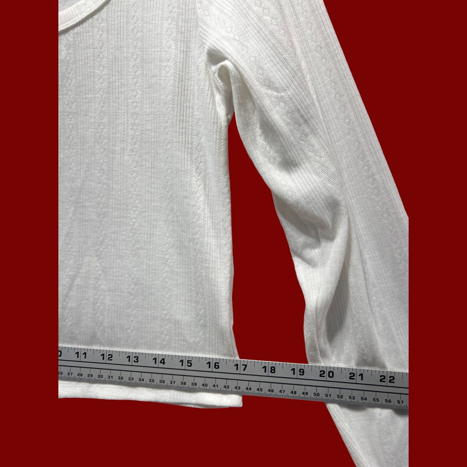 Other Wild Fable - Women's Long Sleeve Pointelle T-Shirt - White - Size XXL / US 16-18 / IT 52-54 - 5 Thumbnail