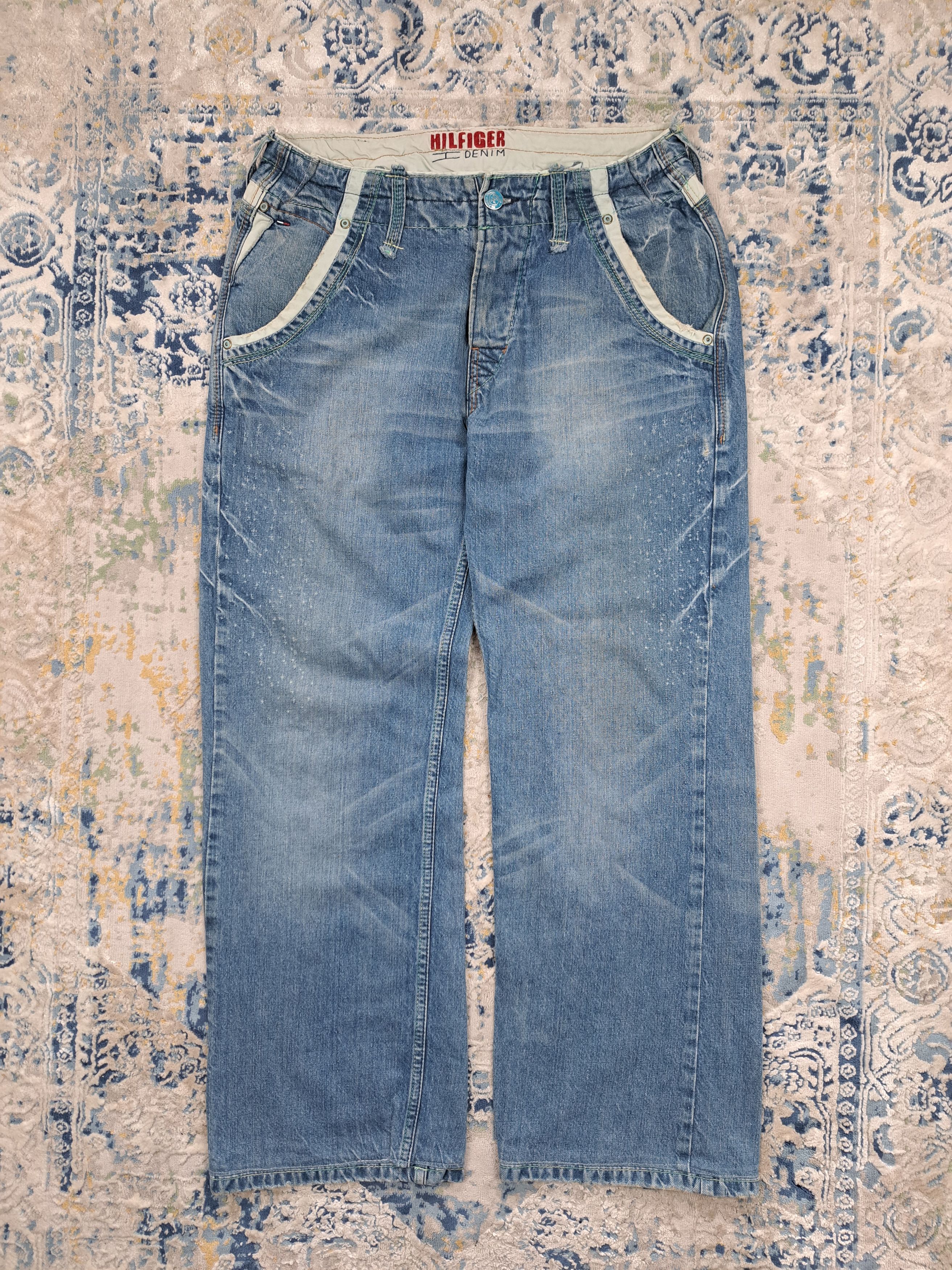 Tommy Hilfiger y2k Tommy Hilfiger Wide Leg Low Rise Japanese Style Denim Size US 31 - 5 Thumbnail