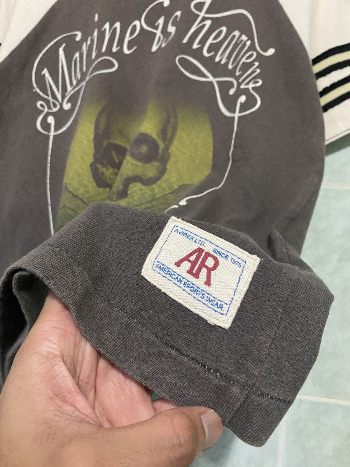 Avirex × Vintage Vintage 90s Avirex Varsity Marine Is Heaven Toxic Skull Size US M / EU 48-50 / 2 - 3 Thumbnail