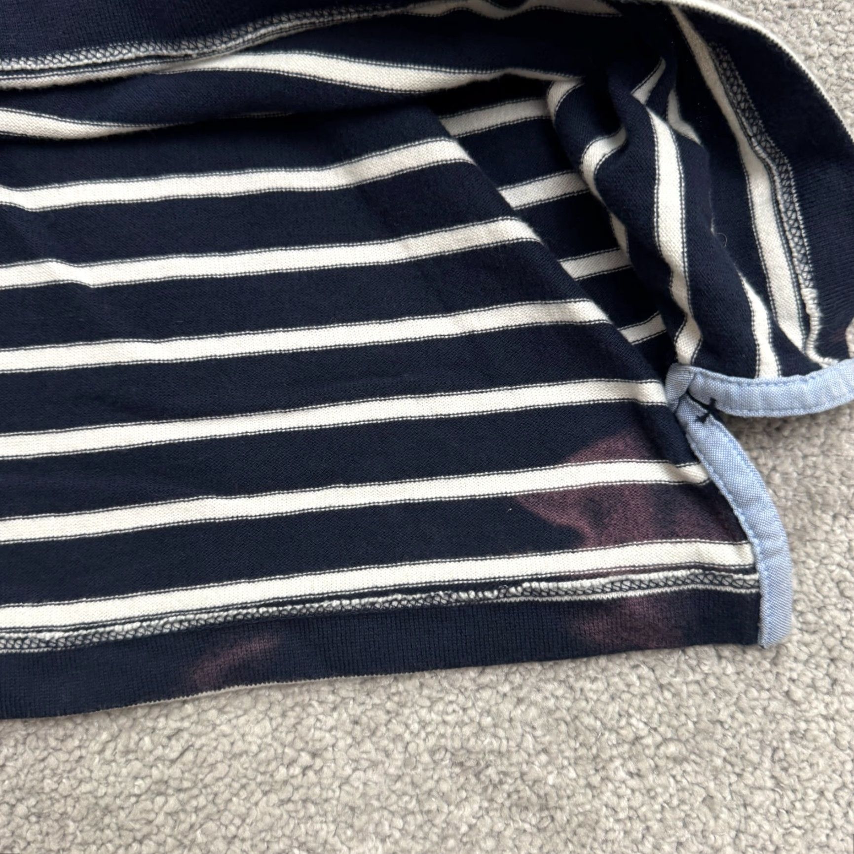 Vintage L.L. Bean Boat Neck Striped Shift Dress Women Large Navy White 3/4 Sleeve Casual Size L / US 10 / IT 46 - 5 Thumbnail