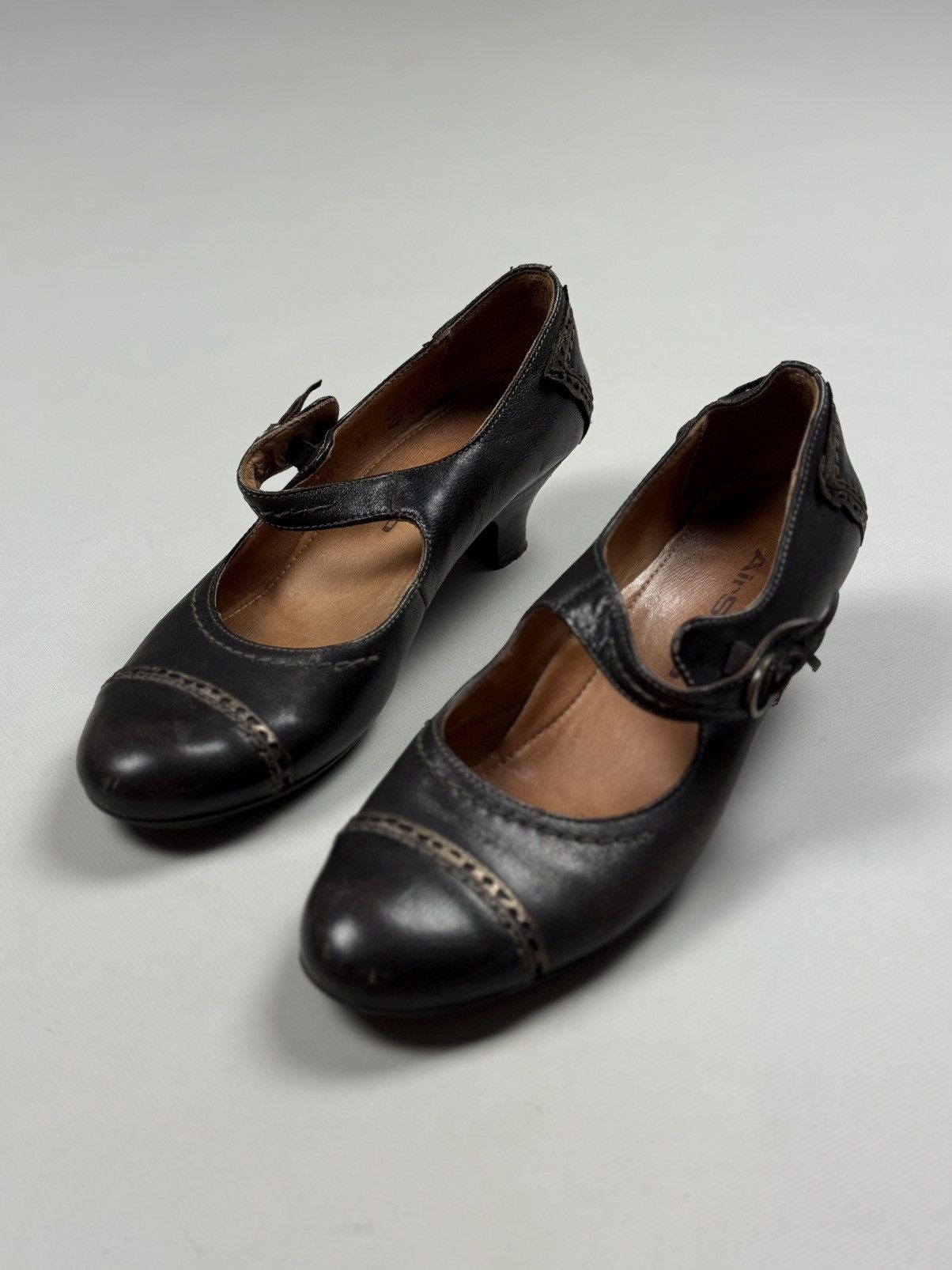 A.S.98 × Vintage Airstep Vintage Avant-Garde Ladies Leather Heeled Shoes Size US 8 / IT 38 - 15 Thumbnail