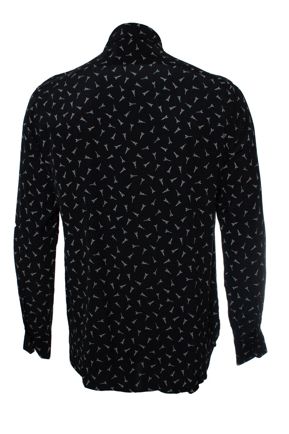 Saint Laurent Paris Saint Laurent, Black shirt with eiffel tower print Size US M / EU 48-50 / 2 - 3 Thumbnail