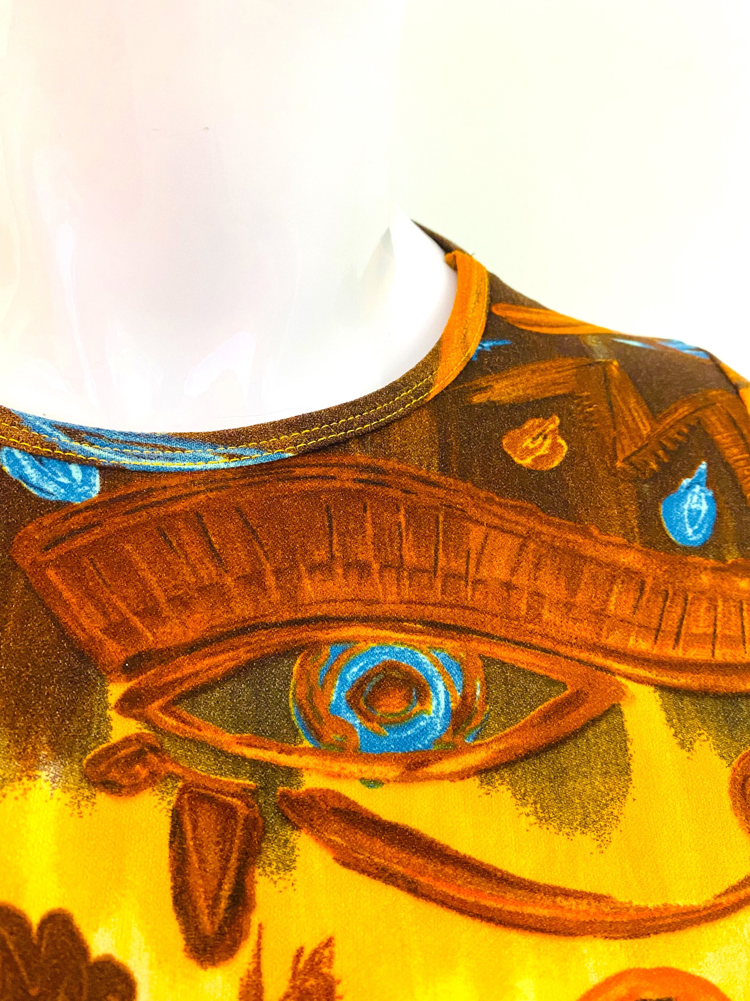 Jean Paul Gaultier Jean Paul Gaultier Egyptian Egypt Maxi Dress – Scarab Eye Size M / US 6-8 / IT 42-44 - 4 Thumbnail