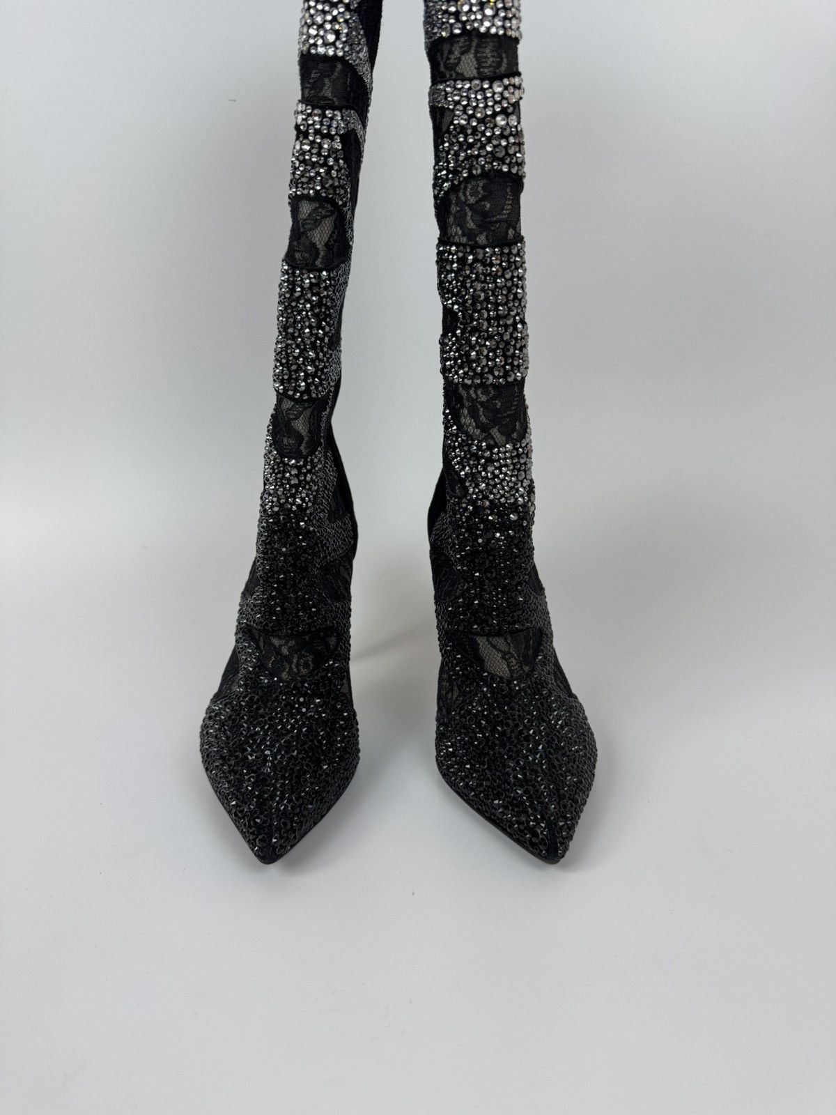 Le Silla LE SILLA Limited Edition HIGH Crystal Lace Black BOOTS 40 Size US 10 / IT 40 - 5 Thumbnail