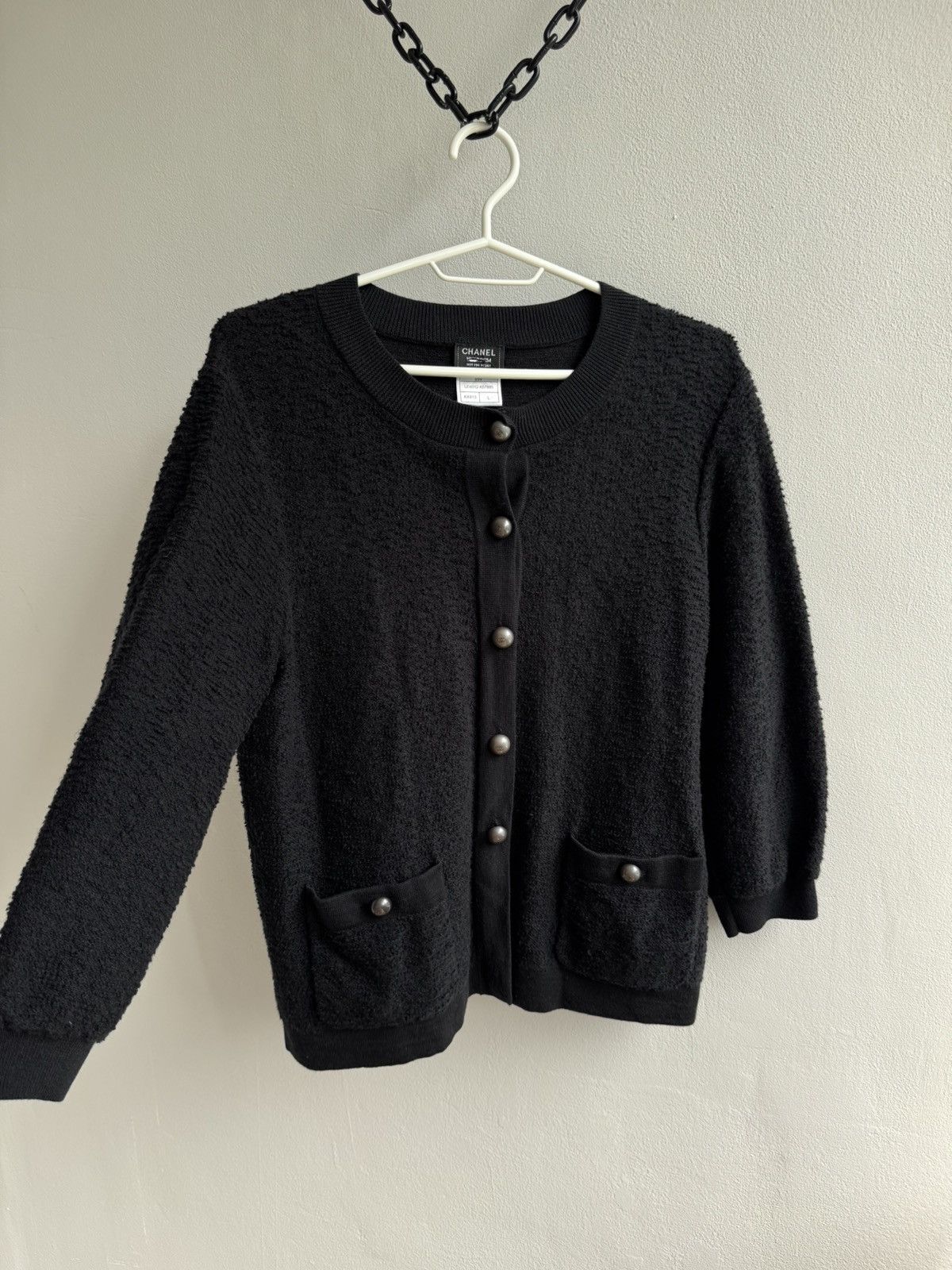 Chanel Chanel Wool Tweed Cardigan Button Up Size L / US 10 / IT 46 - 3 Thumbnail