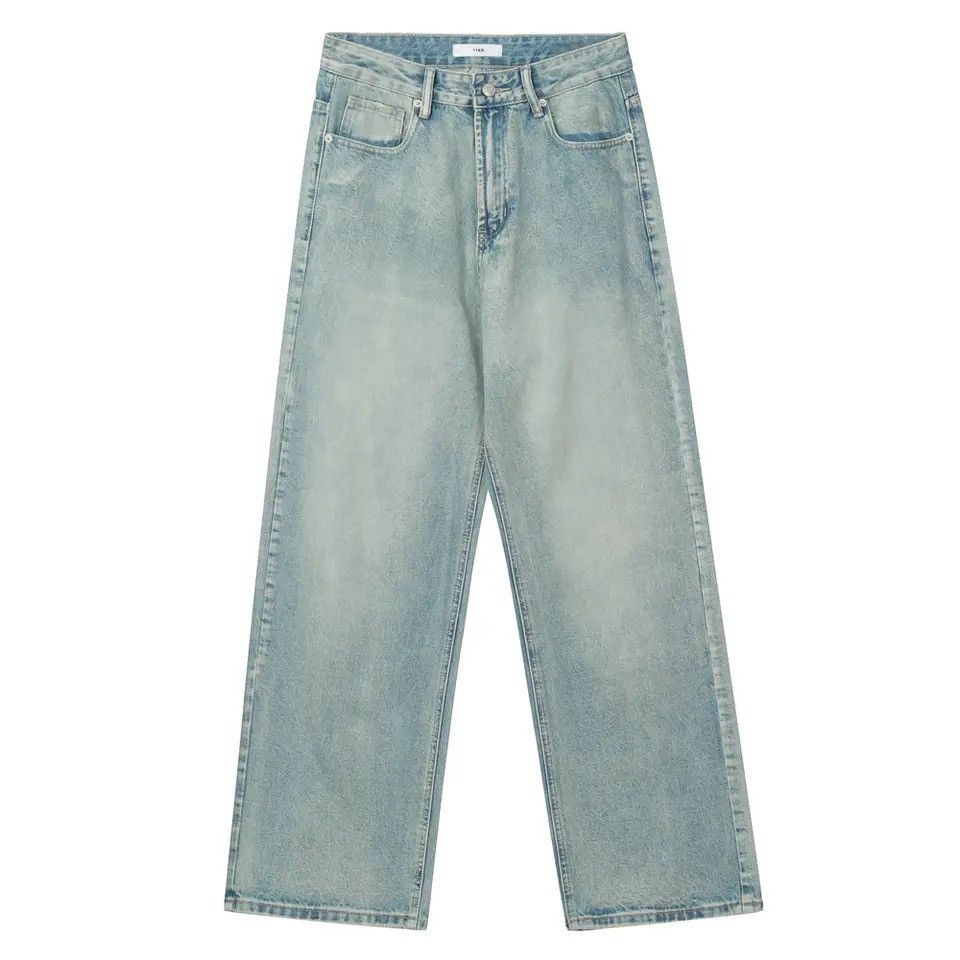 Japanese Brand × Vintage Wide Leg Jeans Men Simple Baggy Y2k Size US 33 - 6 Thumbnail