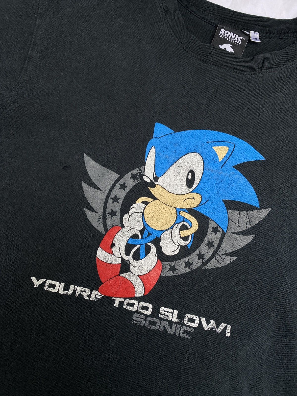 Vintage Vintage Sonic the Hedgehog “You’re Too Slow!” Official SEGA Size US XS / EU 42 / 0 - 4 Thumbnail
