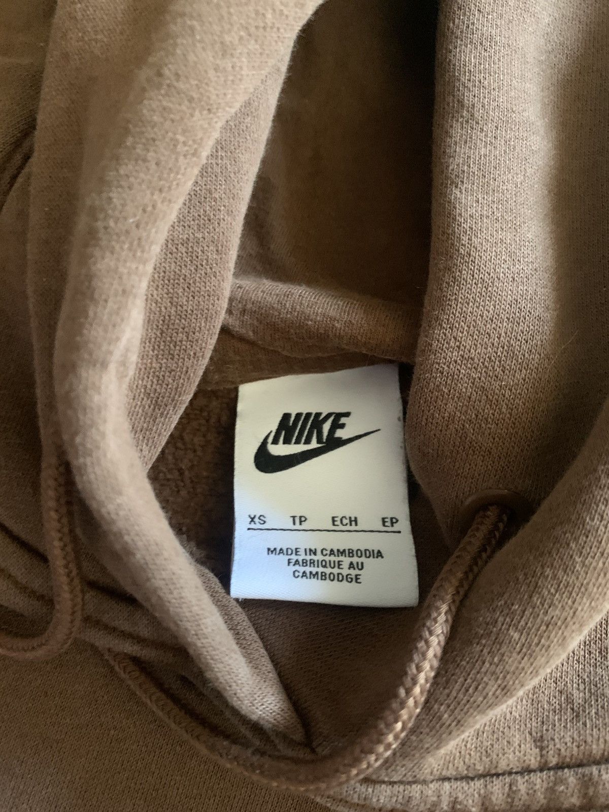 Nike Nike Hoodie Center Check Brown Size ONE SIZE - 3 Thumbnail