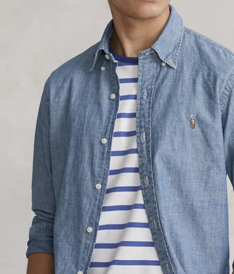 Polo Ralph Lauren Polo Ralph Lauren mens chambray indigo shirt L New Size US L / EU 52-54 / 3 - 22 Thumbnail
