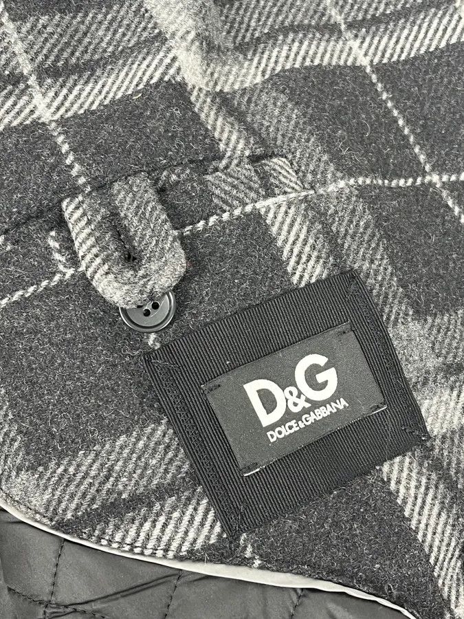 Dolce & Gabbana 2000s Dolce & Gabbana Grey Checkered Wool Buttoned Jacket Size US M / EU 48-50 / 2 - 11 Thumbnail