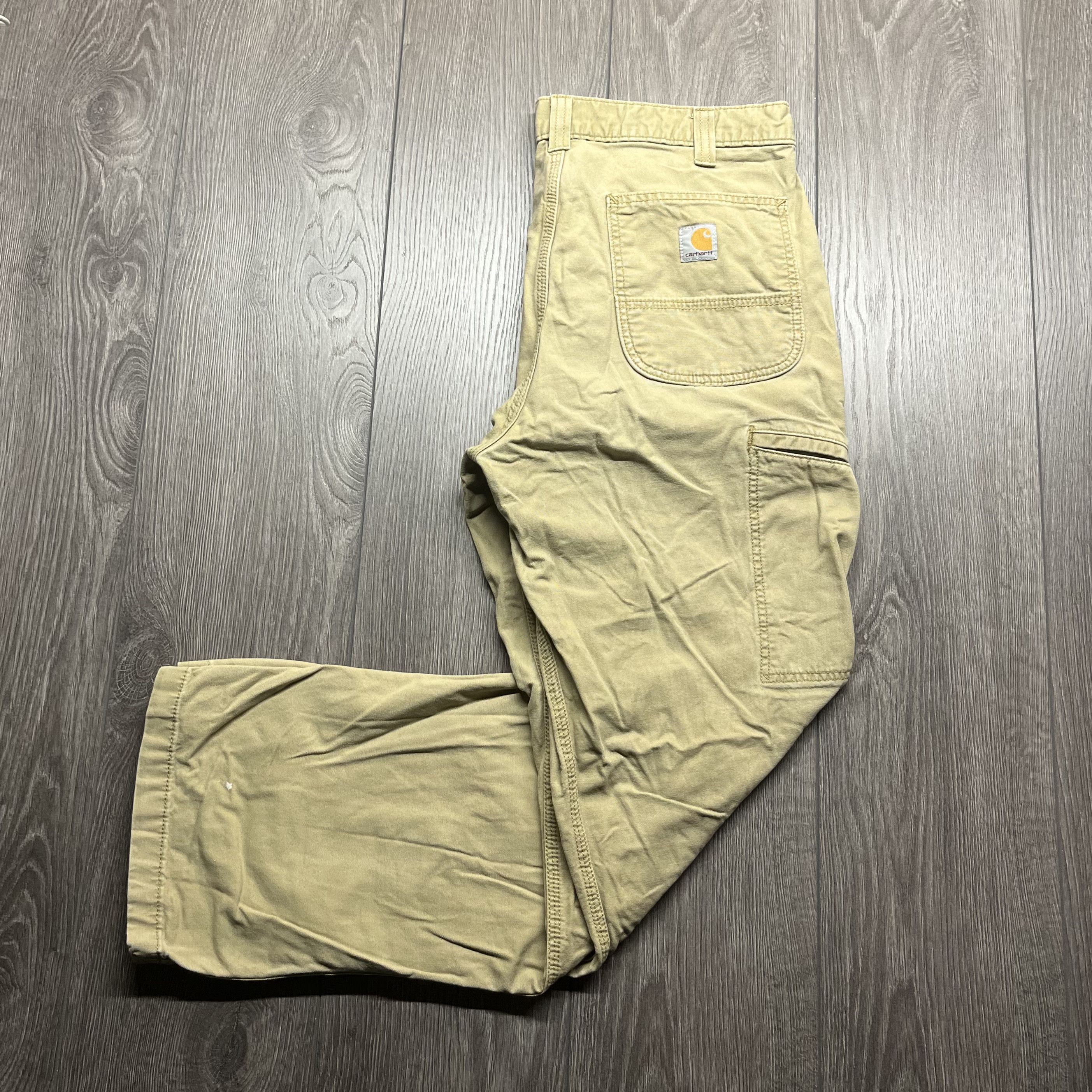 Carhartt × Vintage Vintage Carhartt Workwear Canvas 36 32 Tan Pants Size US 36 / EU 52 - 1 Thumbnail