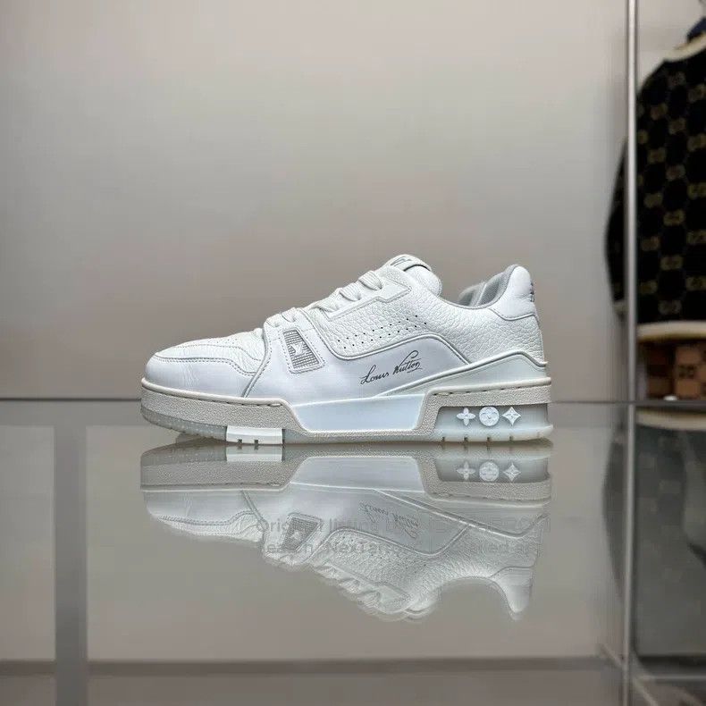 Louis Vuitton Louis Vuitton Trainer white cement shoes Size US 5 / EU 37 - 5 Thumbnail