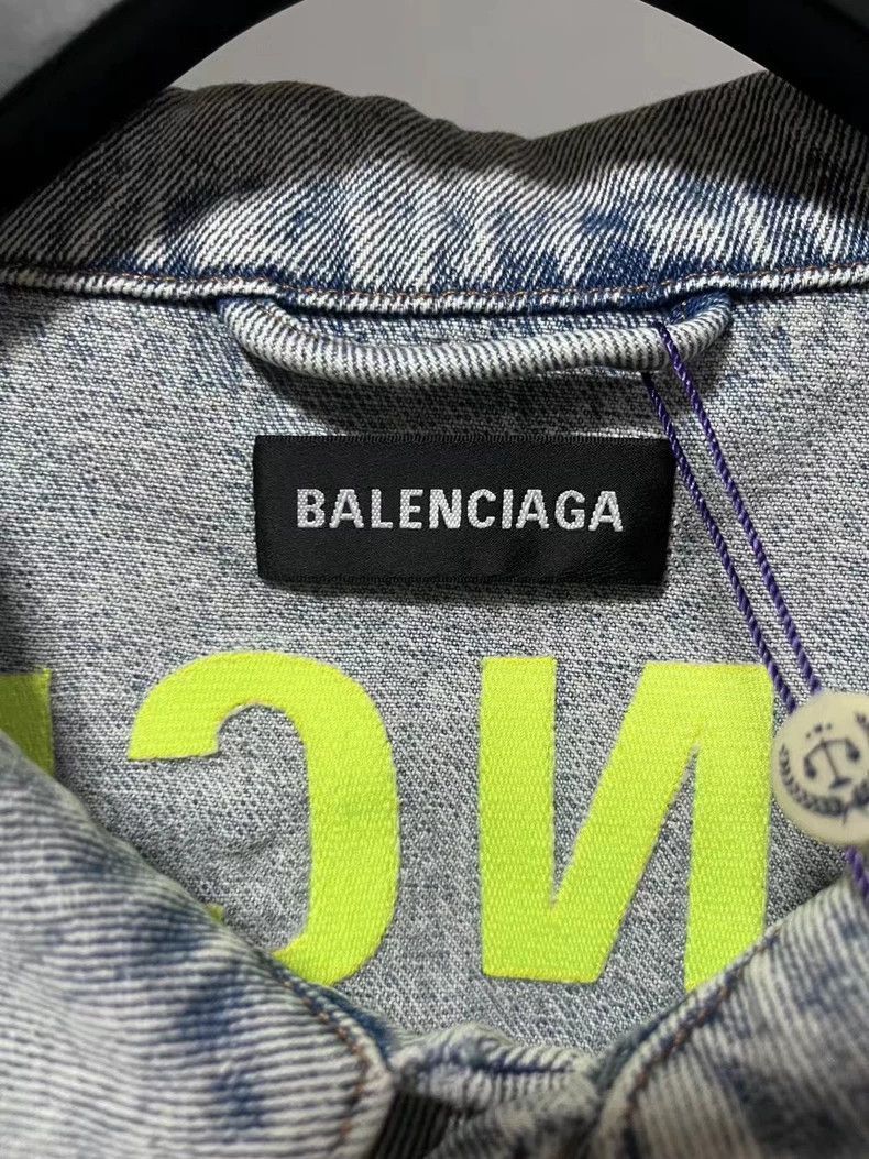 Balenciaga balenciaga denim jacket with logo back Size US L / EU 52-54 / 3 - 3 Thumbnail
