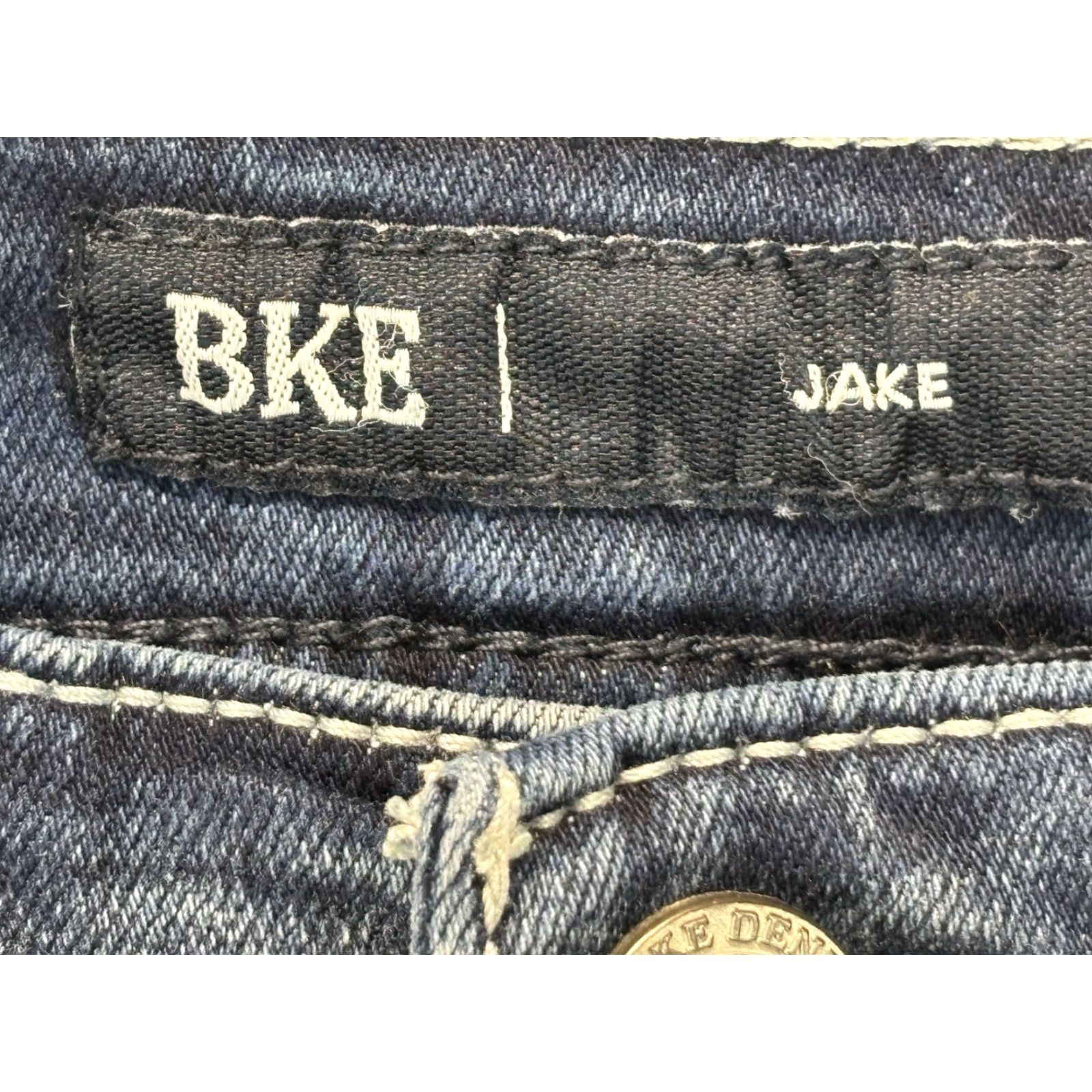 BKE BKE Jake Jeans Mens 32x32 32x30.5 Blue Denim Straight Leg Medium Wash 5-Pocket Style Belt Loops Regular Rise Mid Inseam 30.5 Cotton Denim Jacket? Size US 32 / EU 48 - 5 Thumbnail