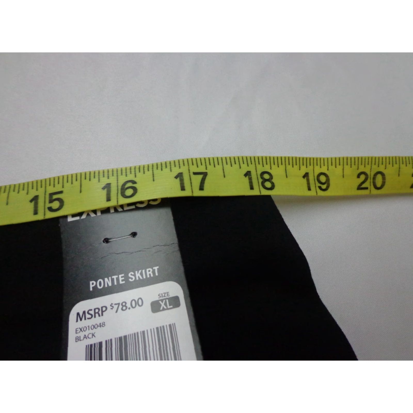 Express Express Women's Skirt Short Mini Pull On Soft Stretch Ponte Black XL Size 40" / US 18 - 5 Thumbnail