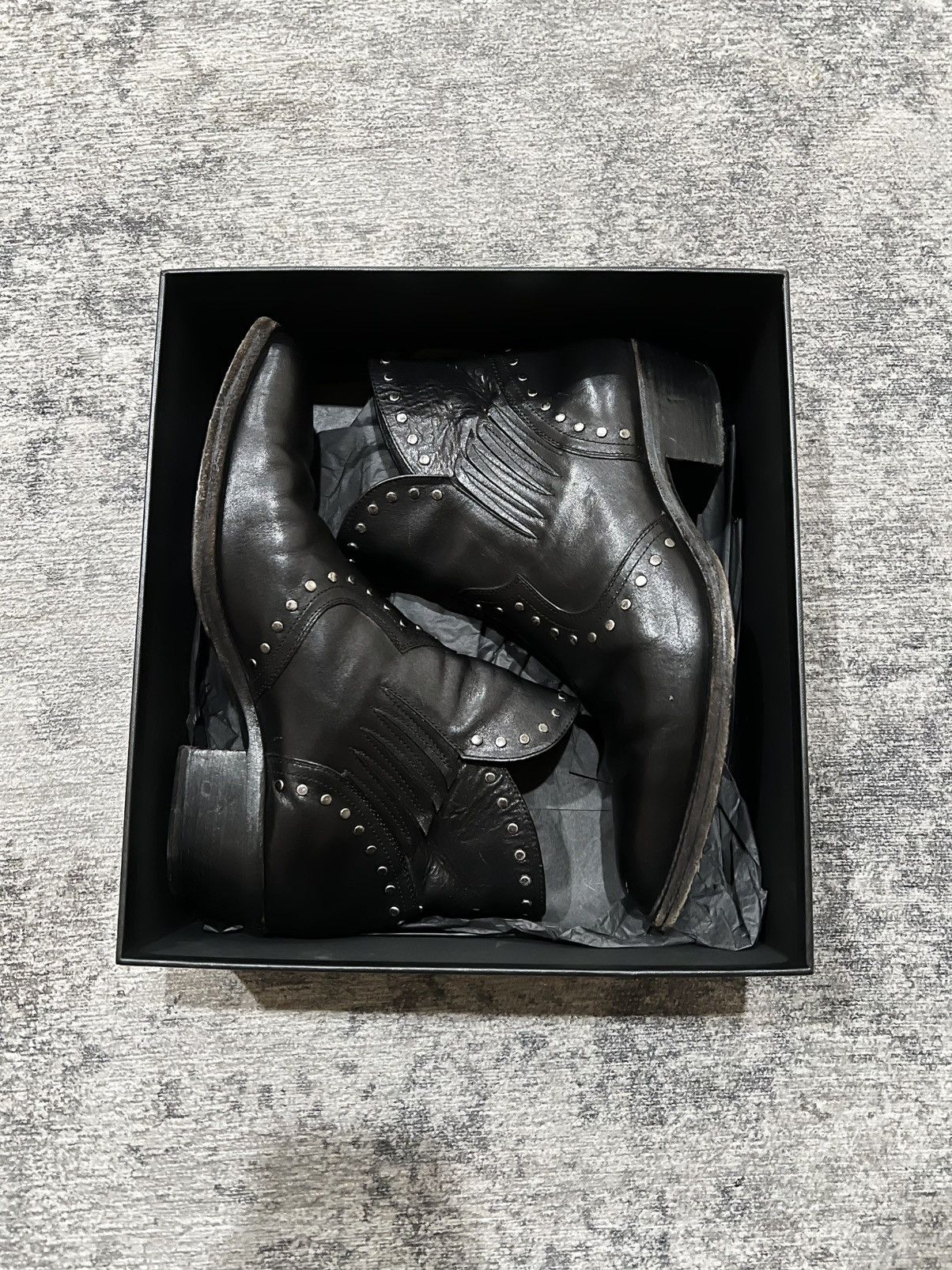 Saint Laurent Paris Saint Laurent paris studded boots wyatt Size US 8 / EU 41 - 5 Thumbnail