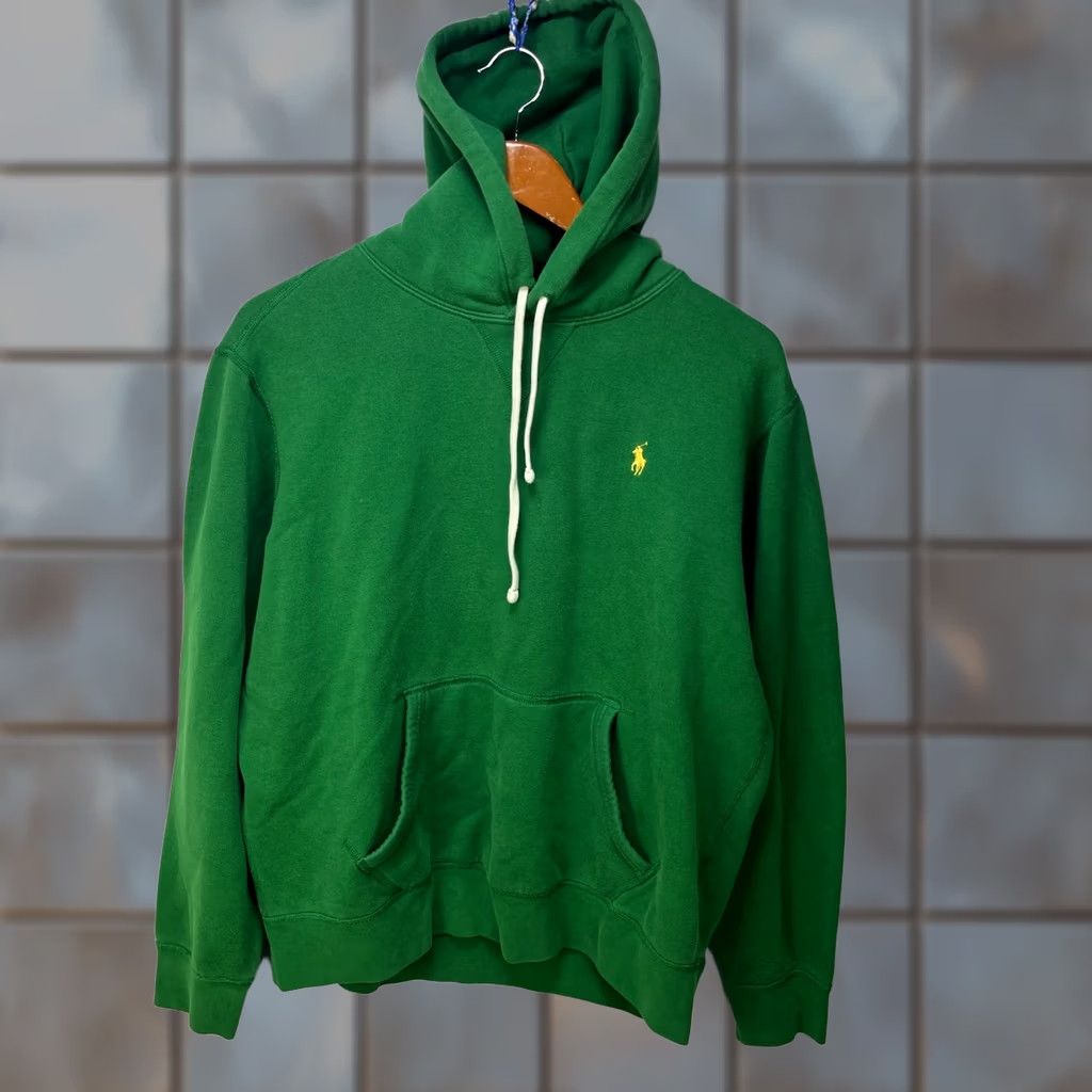 Polo Ralph Lauren Polo Ralph Lauren L Pullover Hoodie Green V Stitch Mens Hoodie Size US L / EU 52-54 / 3 - 1 Thumbnail