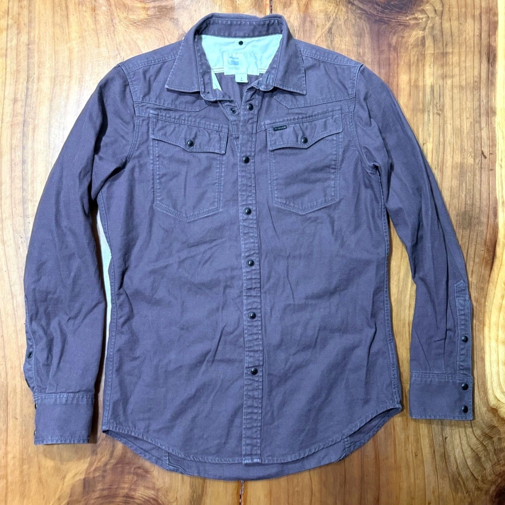 G-Star G-Star Shirt Mens S Pearl Snap Cotton Western L/S Outdoor Solid B3-10 Size US S / EU 44-46 / 1 - 2 Thumbnail