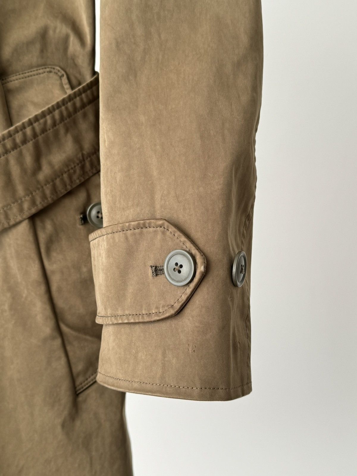 Japanese Brand × Ten C Ten C Double Breasted Belted Khaki Long Trench Coat Size US S / EU 44-46 / 1 - 6 Thumbnail