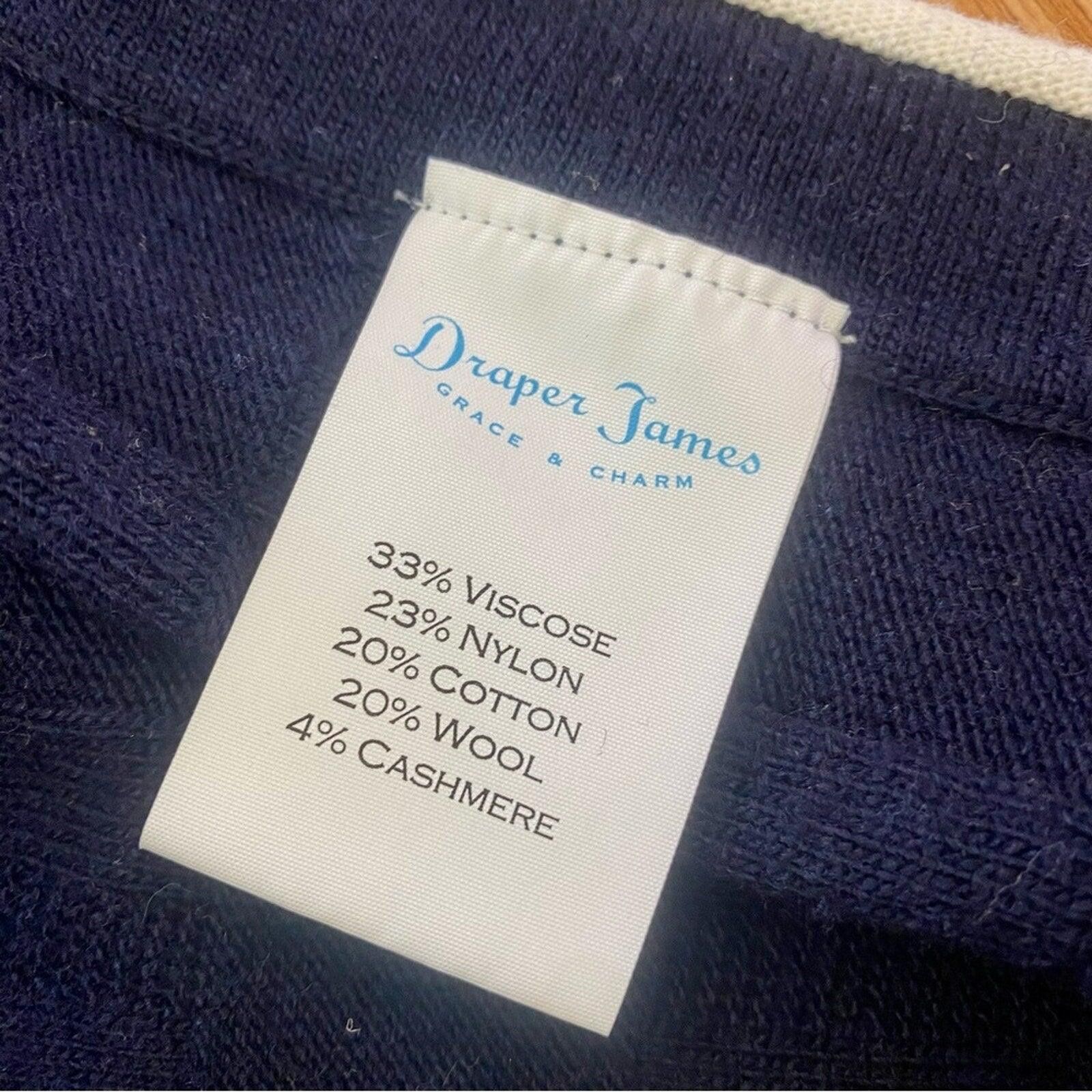 Other Draper James Blue Wool Cashmere Cardigan Womens Medium Large Size M / US 6-8 / IT 42-44 - 11 Thumbnail