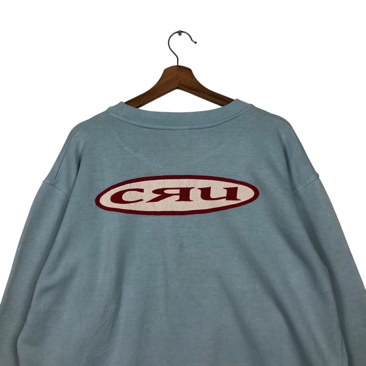 Vintage 📌Vintage Sweatshirt Cru Design Made in Usa Big Logo Size US M / EU 48-50 / 2 - 10 Thumbnail
