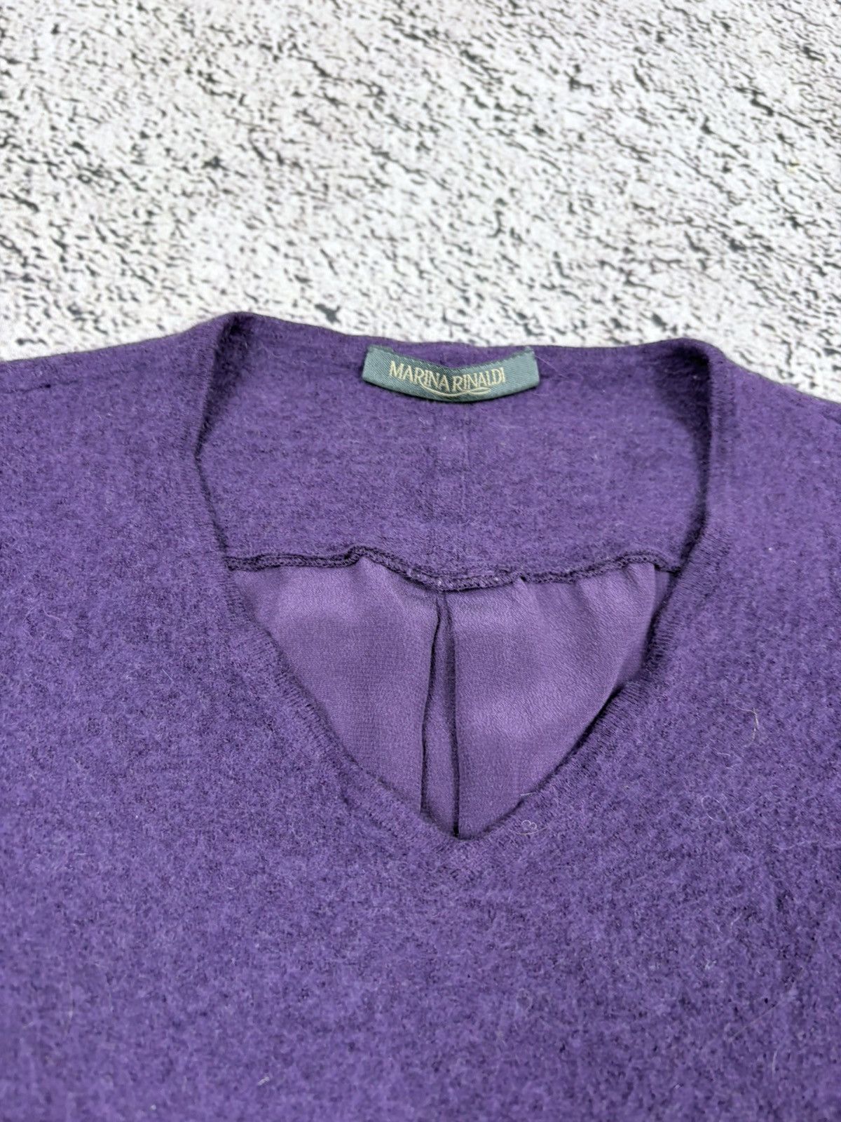 Marina Rinaldi Marina Rinaldi Italy Purple Wool Silk Knit Tunic Sweater M Size M / US 6-8 / IT 42-44 - 5 Thumbnail