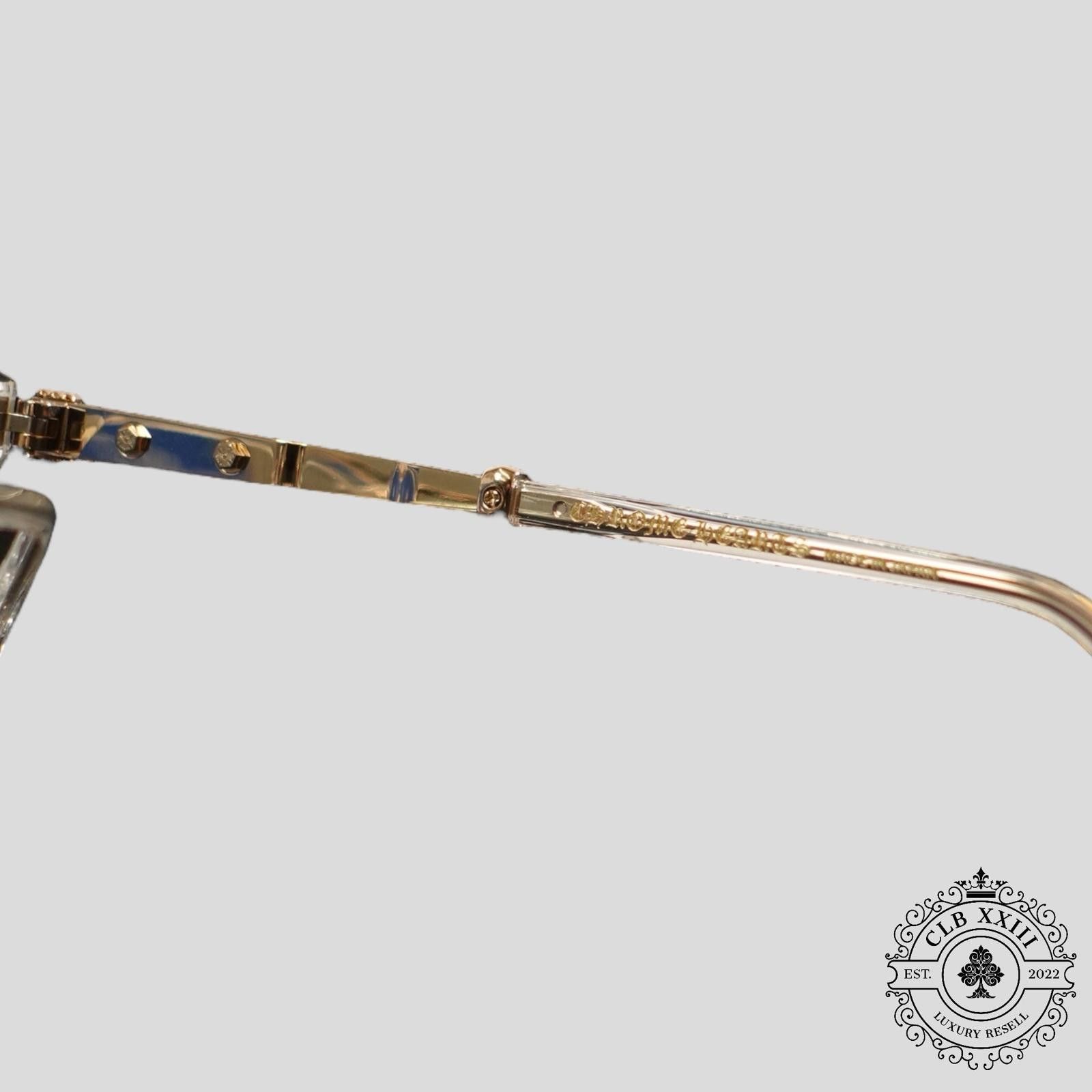 Chrome Hearts Chrome Hearts Tittansluvr Glasses in Clear/Gold Size ONE SIZE - 4 Thumbnail
