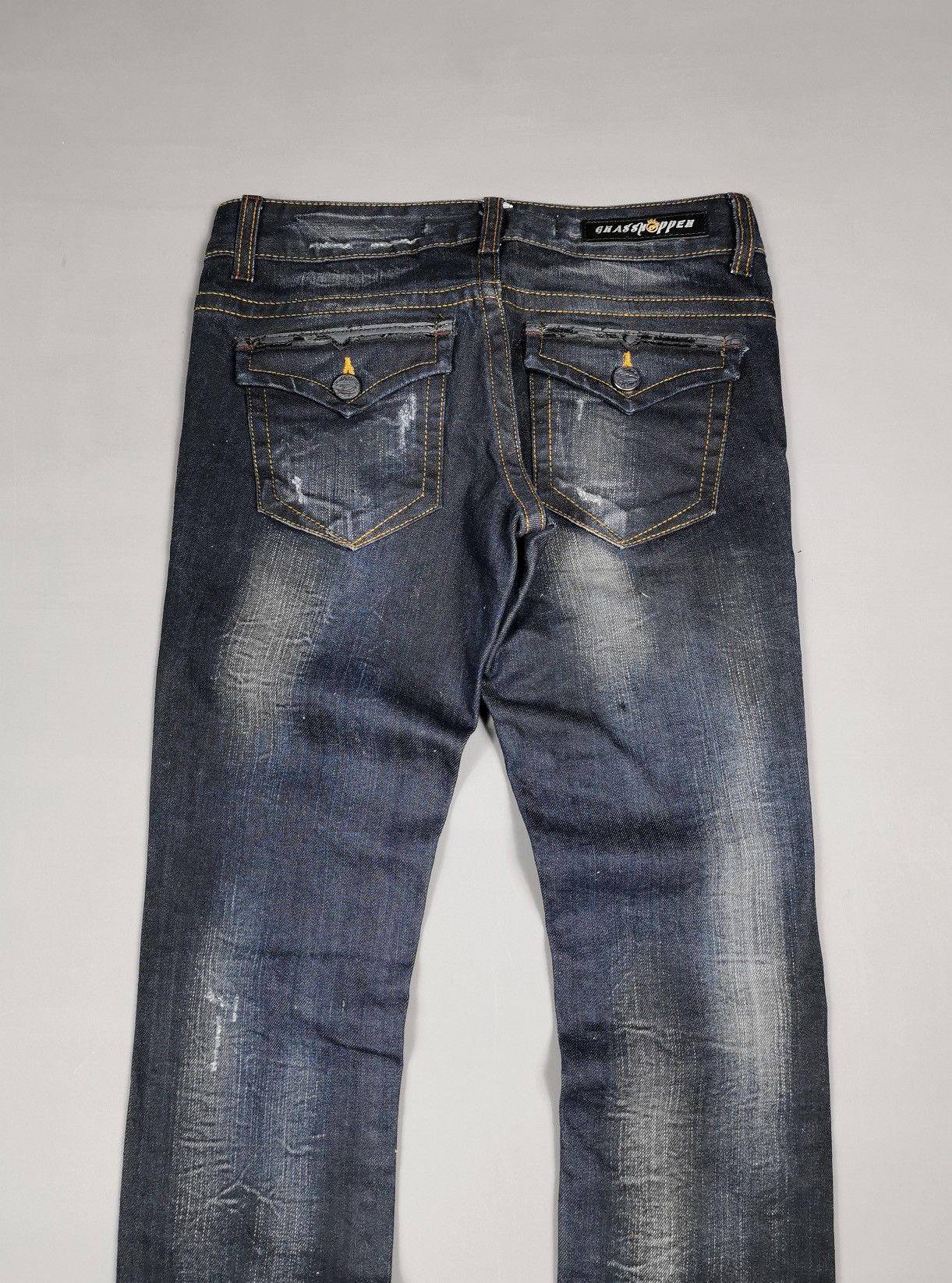 Le Grande Bleu (L.G.B.) Grasshopper Patch Zipper Pocket Skinny Jeans Size US 28 / EU 44 - 5 Thumbnail