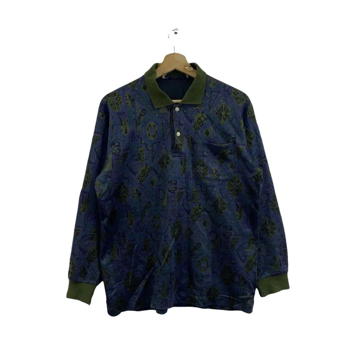 Vintage Vtg 80’ PARISIAN PASLEY ART AOP Polo Tee Shirt Top Size US L / EU 52-54 / 3 - 1 Thumbnail
