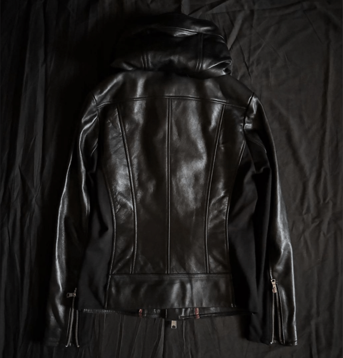 Other Johnny Wolf leather Bono jacket, Asymmetrical Zip, V-kei Size US M / EU 48-50 / 2 - 2 Thumbnail