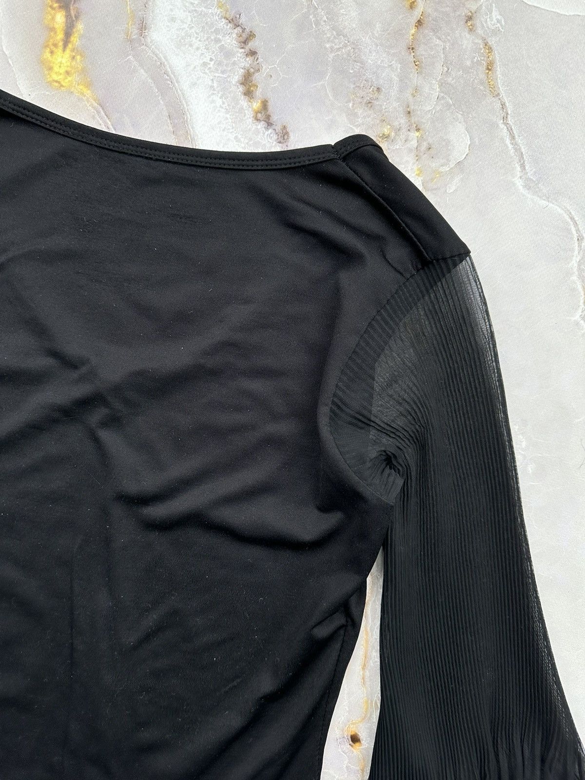 Japanese Brand Vintage Long Sleeve With Flared Mesh Sleeves Size XS / US 0-2 / IT 36-38 - 10 Thumbnail