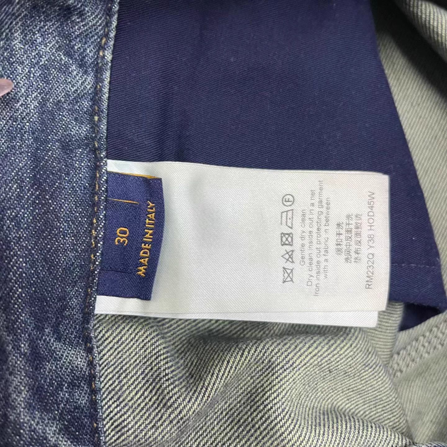 Louis Vuitton Louis Vuitton navy blue oversized straight workwear jeans 30 Size US 30 / EU 46 - 4 Thumbnail