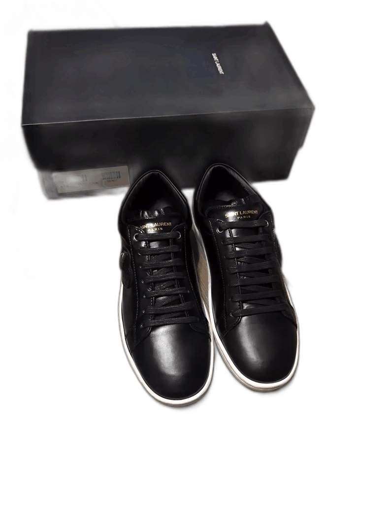 Saint Laurent Paris Saint Laurent Black Casual Leather Sneakers-2507 Size US 10 / EU 43 - 7 Thumbnail
