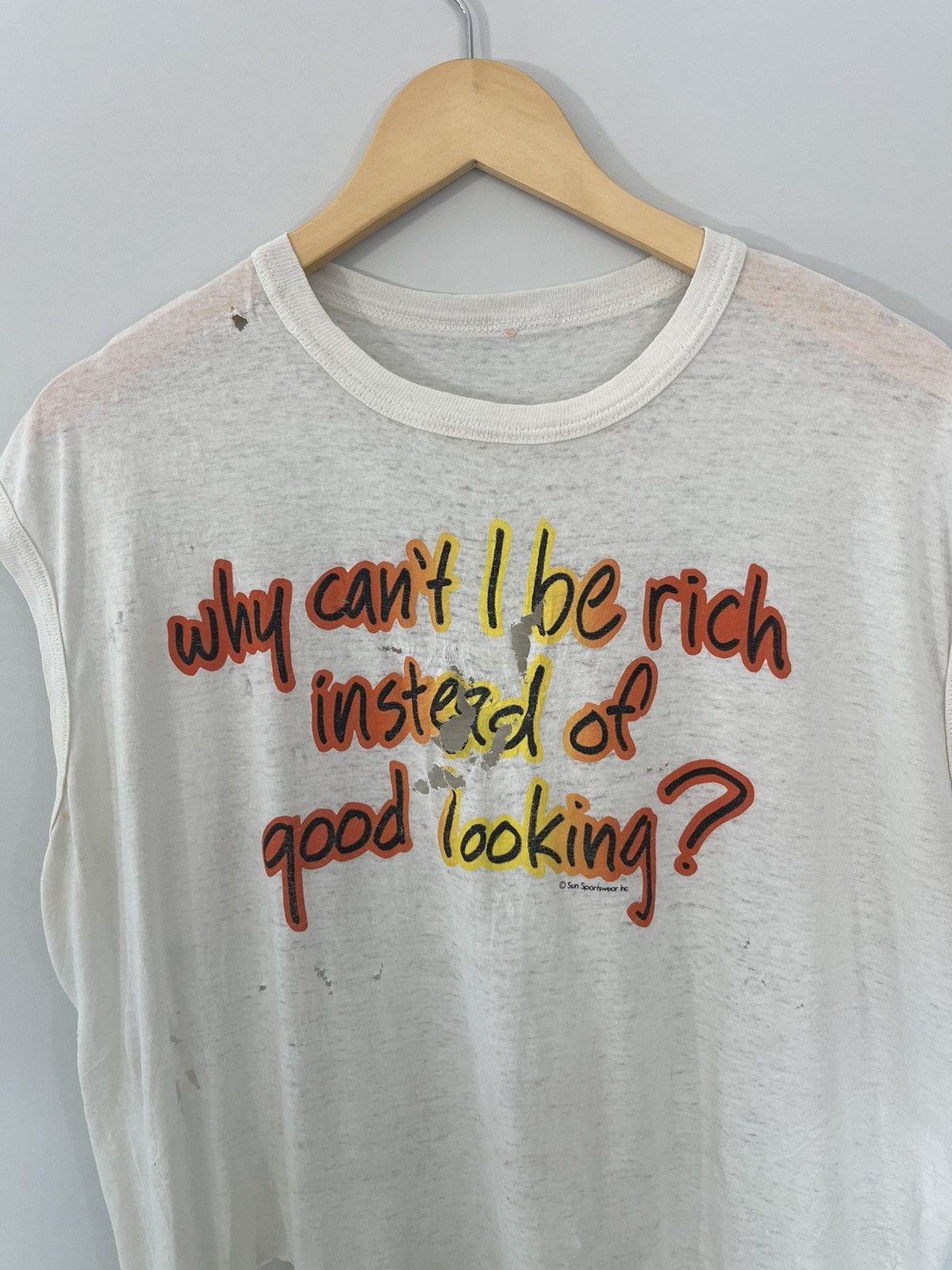 Thrashed Single Stitch Distressed Paper Thin Shirt