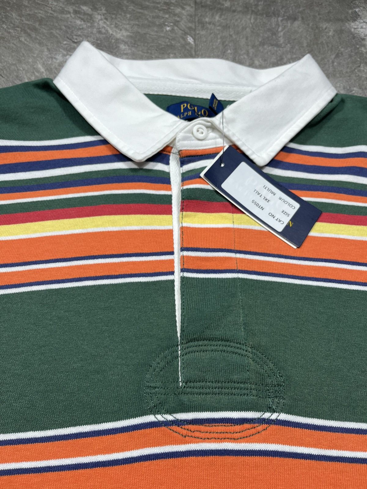 Polo Ralph Lauren Polo Ralph Lauren Multi-Color Striped Long Sleeve Rugby XXXL Size US XXL / EU 58 / 5 - 3 Thumbnail