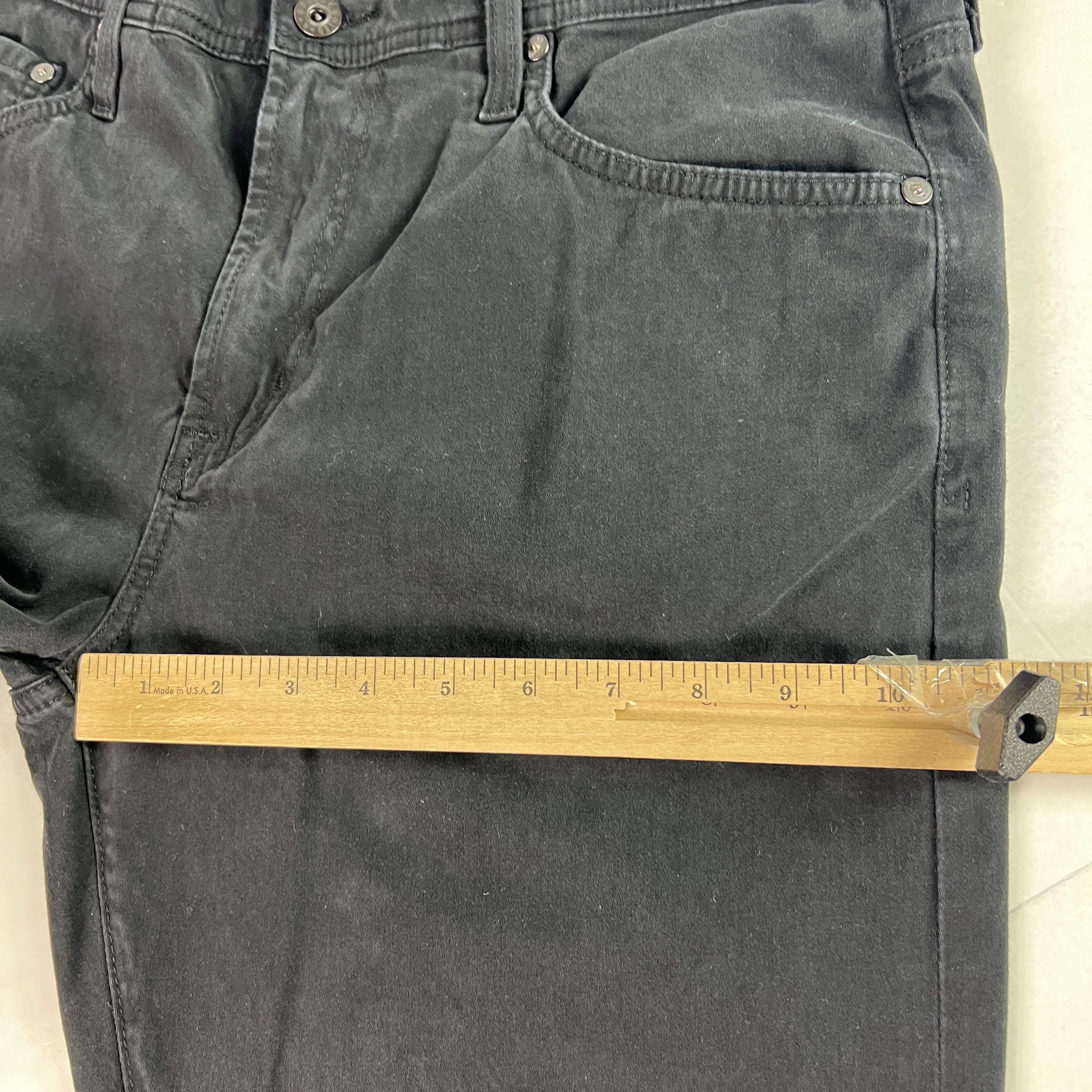 AG Adriano Goldschmied Adriano Goldschmied Everett Slim Straight Black Chinos Size US 35 - 19 Thumbnail
