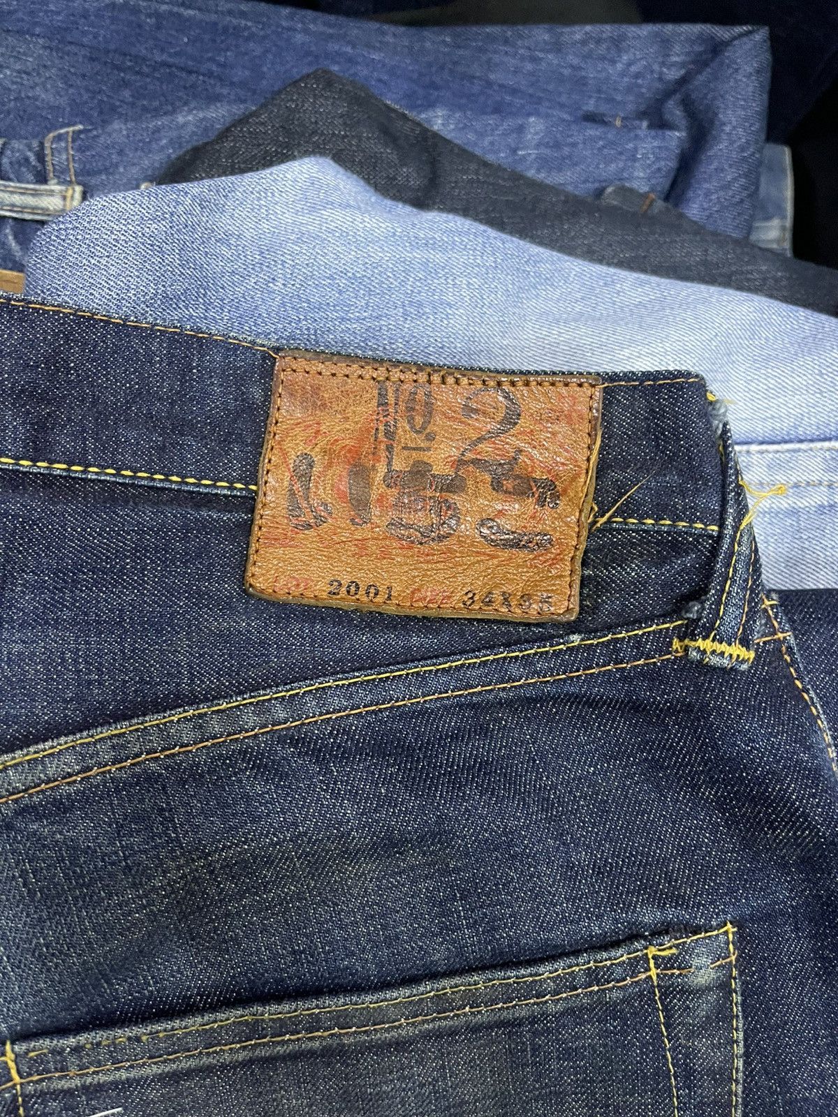 Evisu × Japanese Brand RARE Evisu Special Edition No.2 Selvedge Denim Jeans Size US 34 / EU 50 - 8 Thumbnail