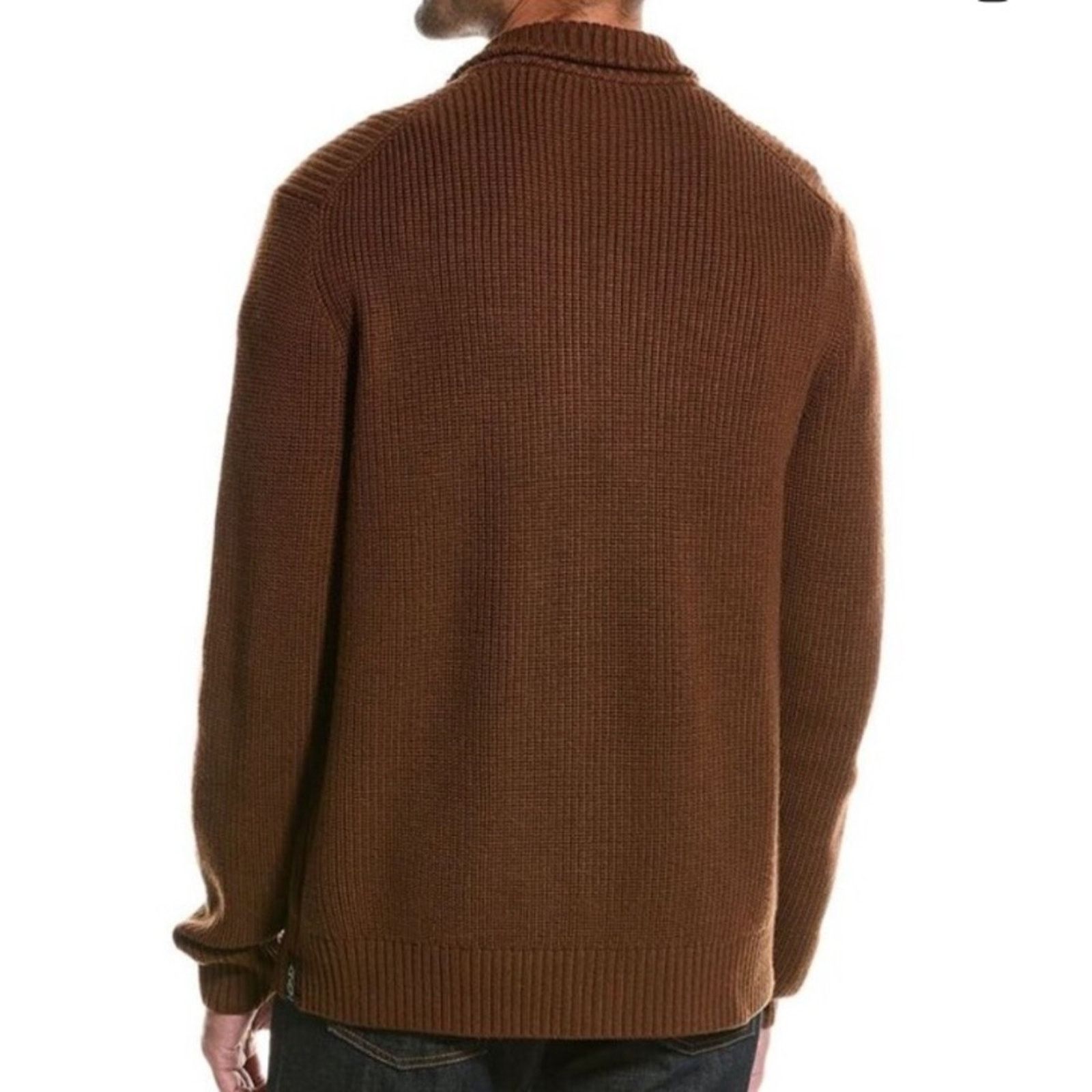 Todd Snyder TODD SNYDER $299 Cardigan Full Zip Brown Merino Sweater XL Size US XL / EU 56 / 4 - 9 Thumbnail