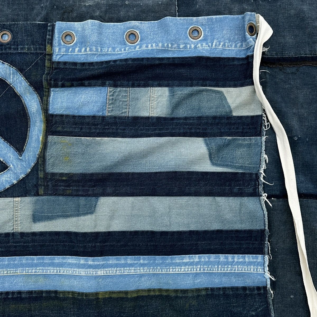 Kapital 2017 Peace Patchwork Stripe American Flag Denim Jean Apron Size ONE SIZE - 3 Thumbnail