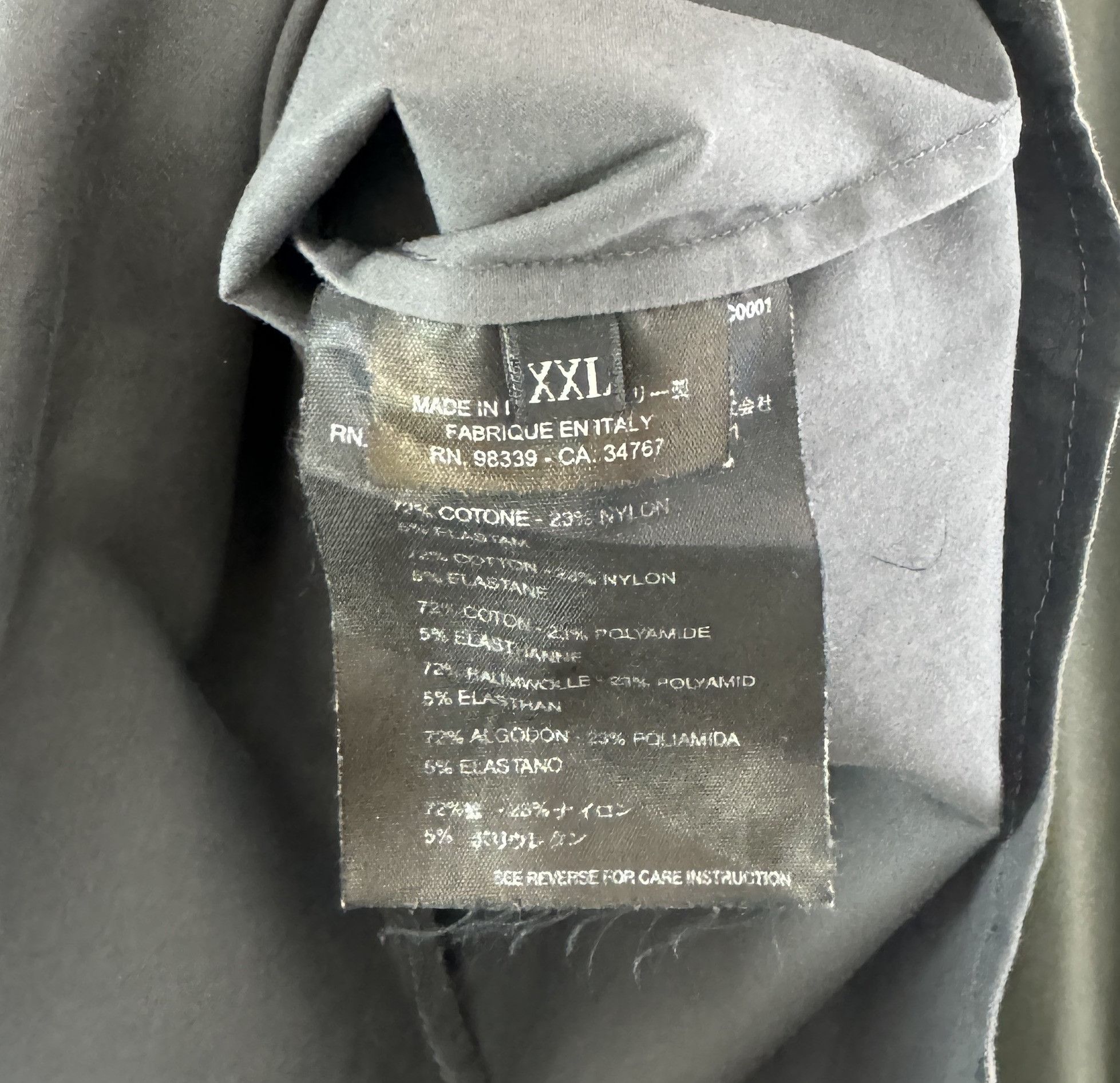 Prada Cotton Nylon Stripe Shirt Button Down Long Size L