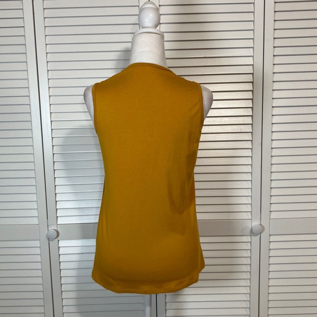 Other Milan Kiss Boho Chic Mustard Yellow Neck Blouse L Size L / US 10 / IT 46 - 3 Thumbnail